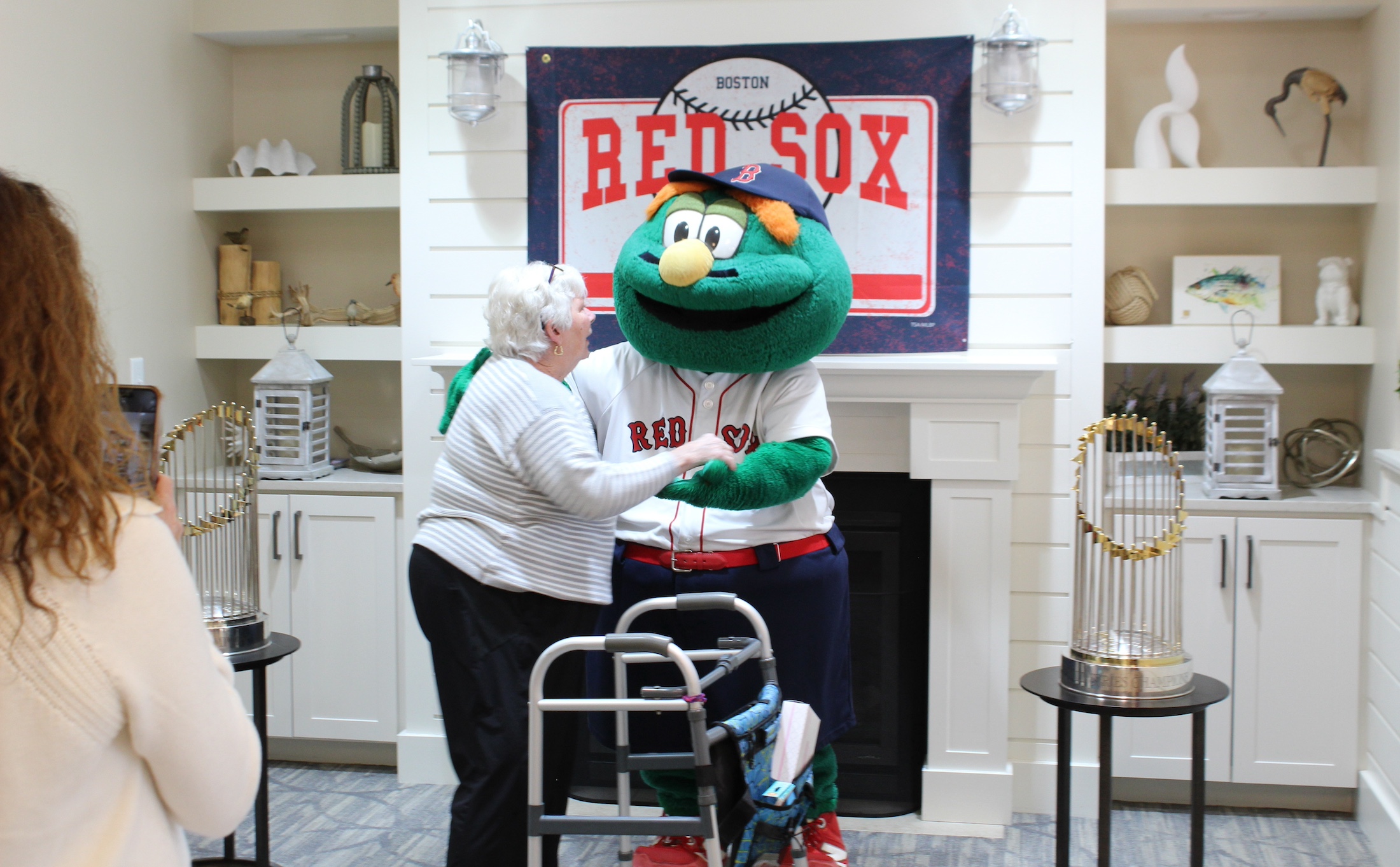 Wally and a participant in Major League Memories.