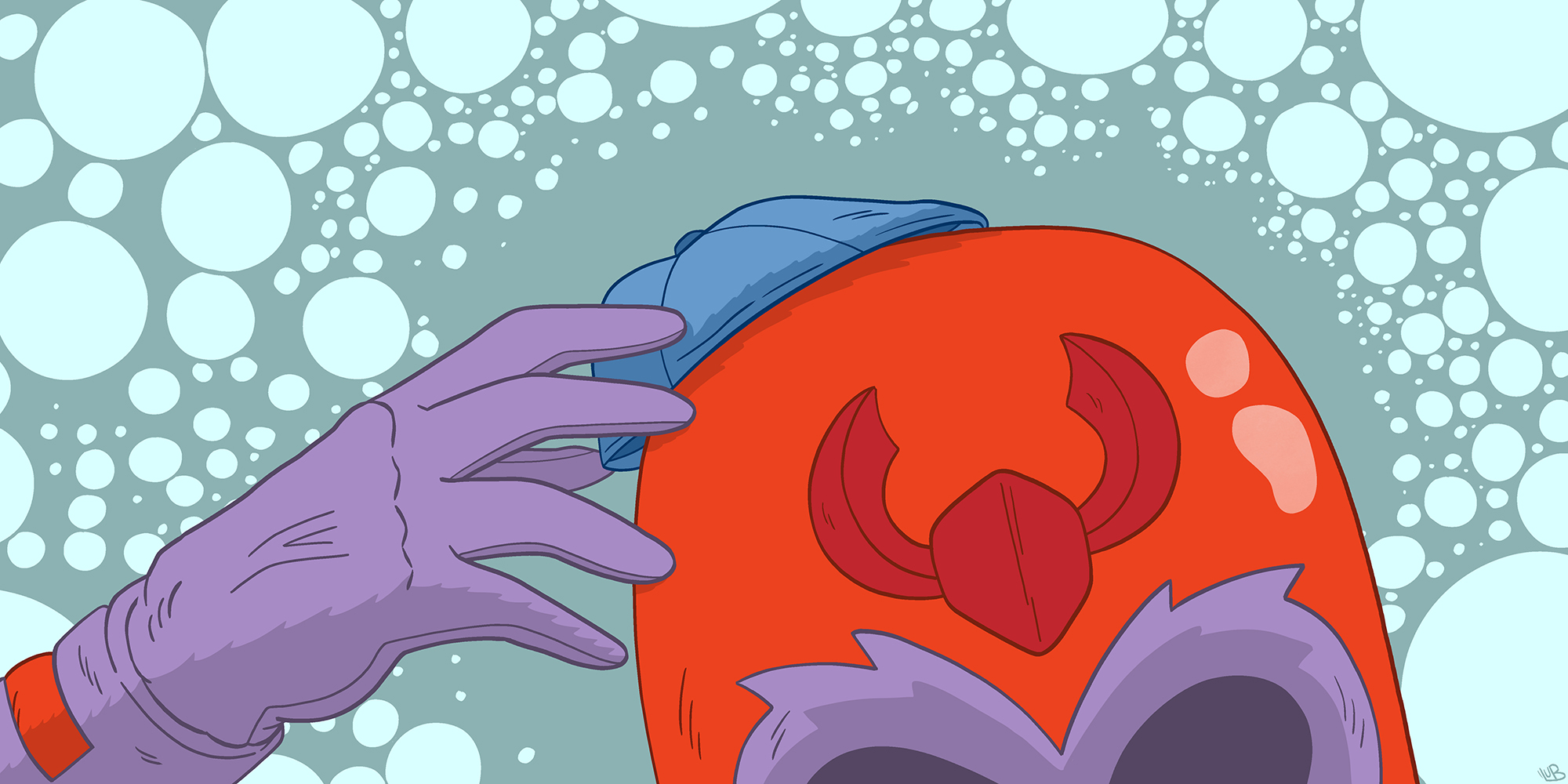 An illustration of Magneto placing a yarmulke atop his head.
