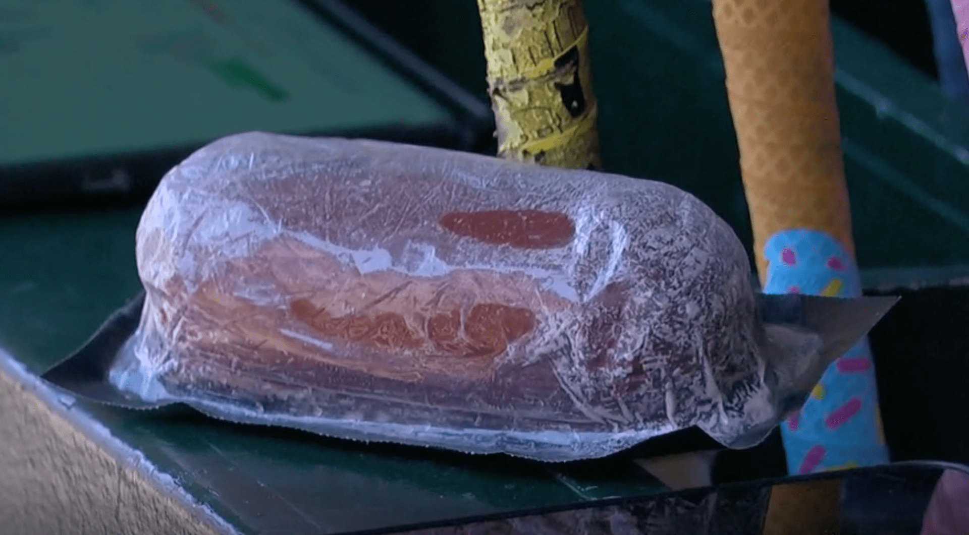 A large summer sausage in the Twins' dugout
