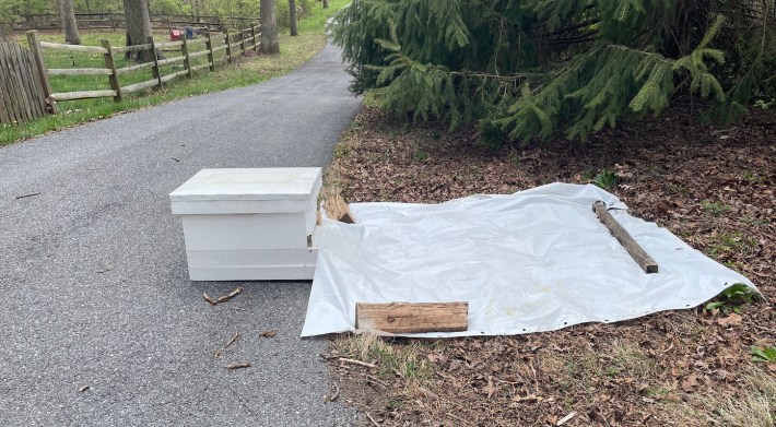 A hive box matching the description in the above paragraph.