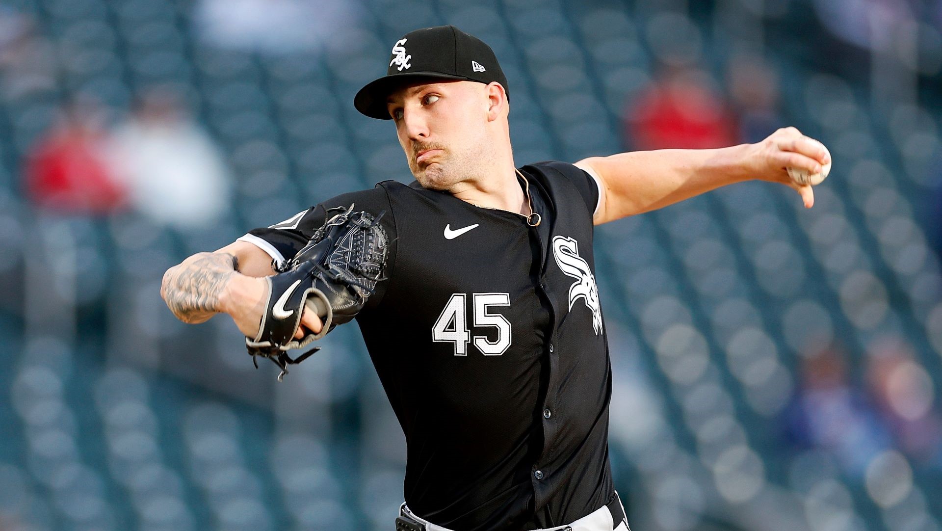 Garrett Crochet #45 of the Chicago White Sox delivers a pitch against the Minnesota Twins in the first inning at Target Field on April 24, 2024 in Minneapolis, Minnesota.
