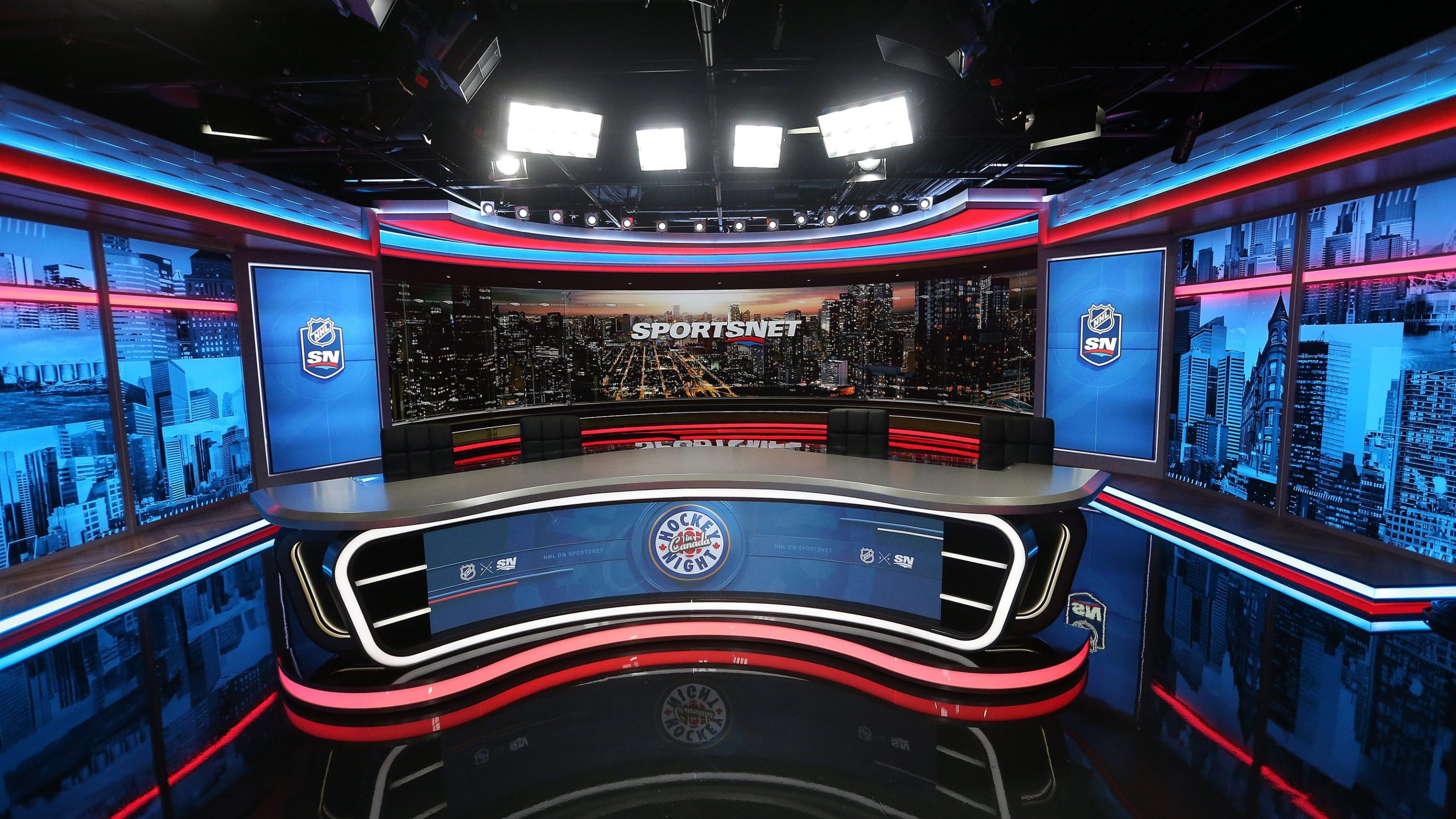 Sportsnet's Hockey Night In Canada studio set