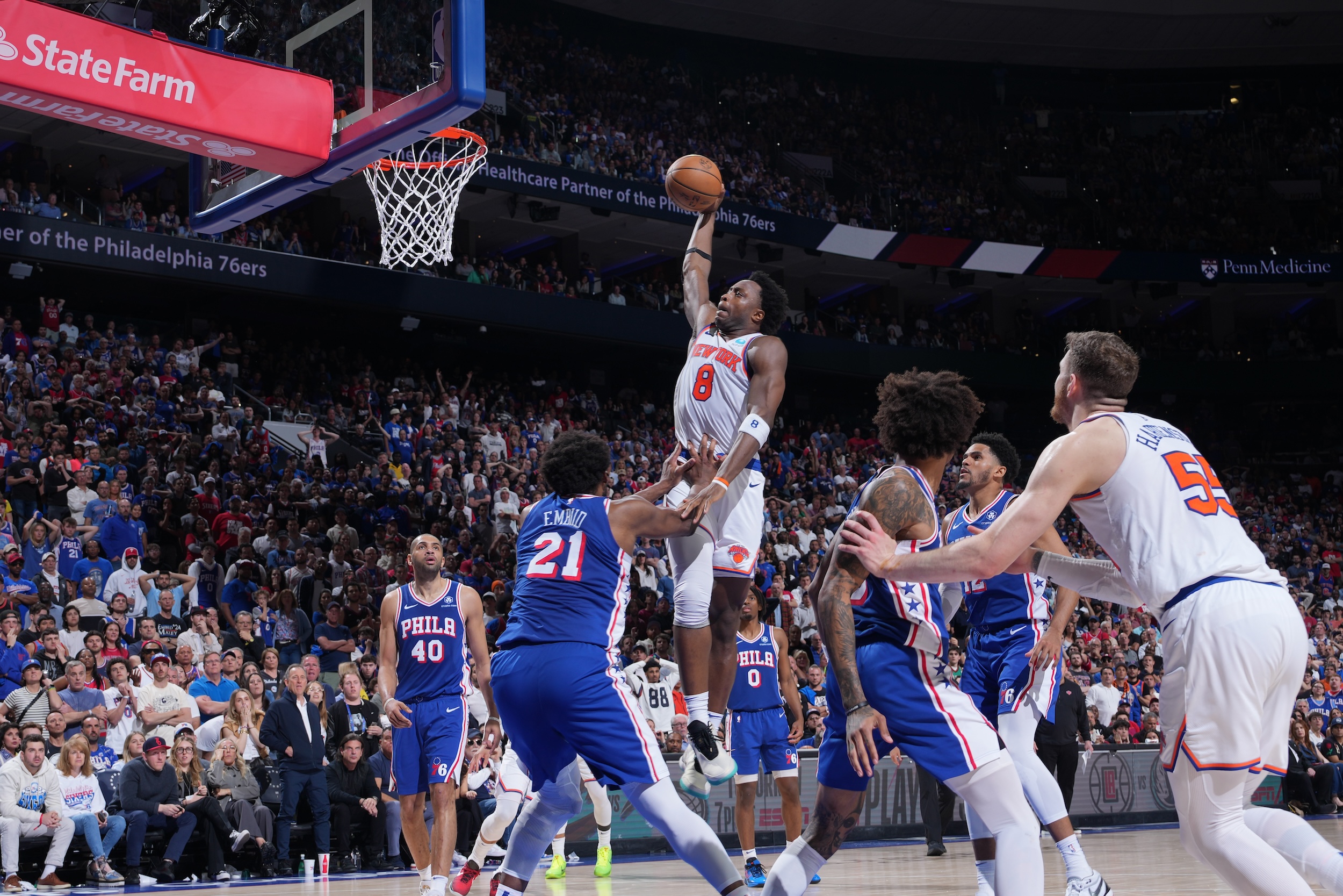 OG Anunoby dunks Joel Embiid into hell.