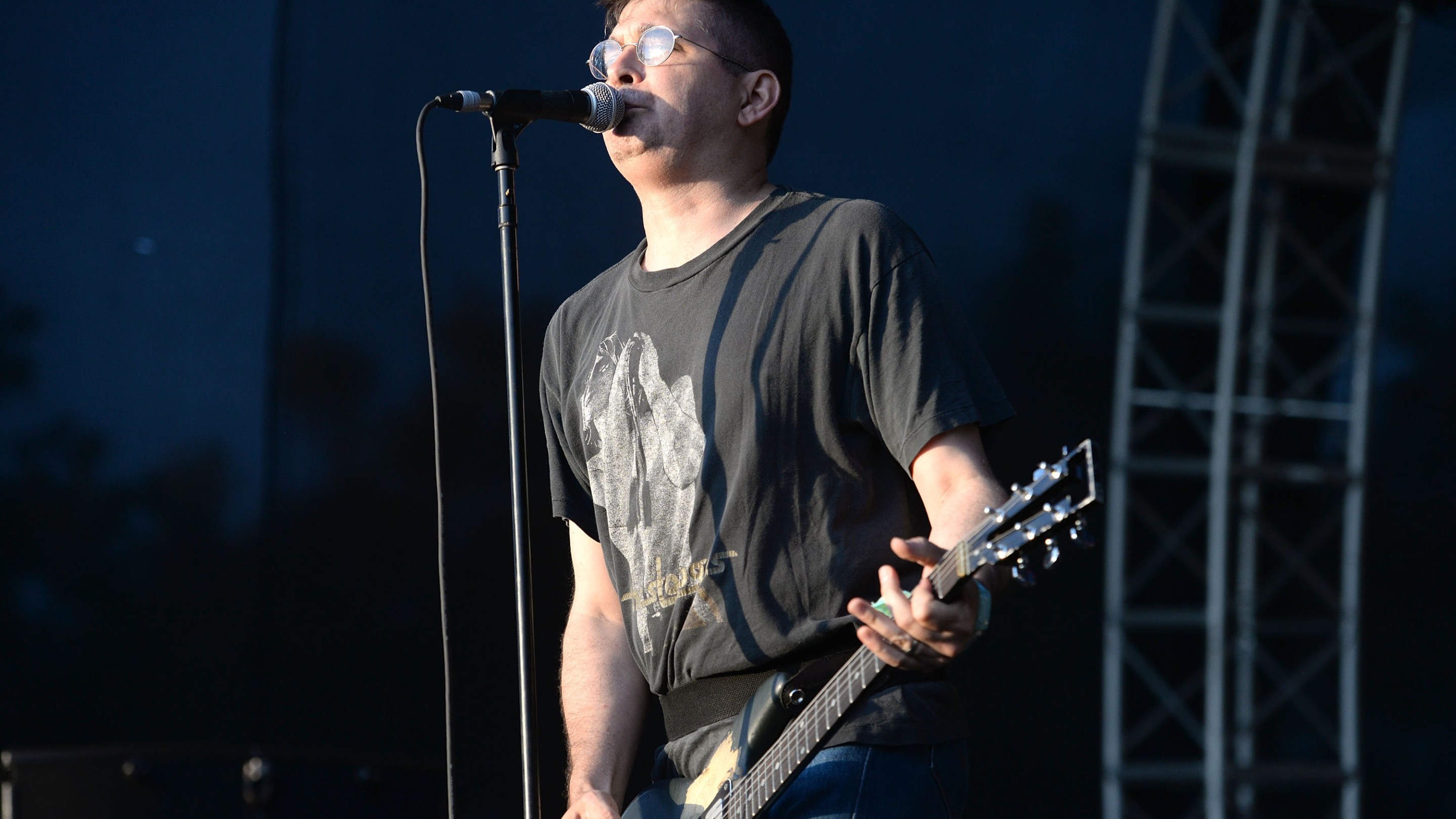 Steve Albini performs with his band Shellac at the FYF Fest in Los Angeles in 2016.