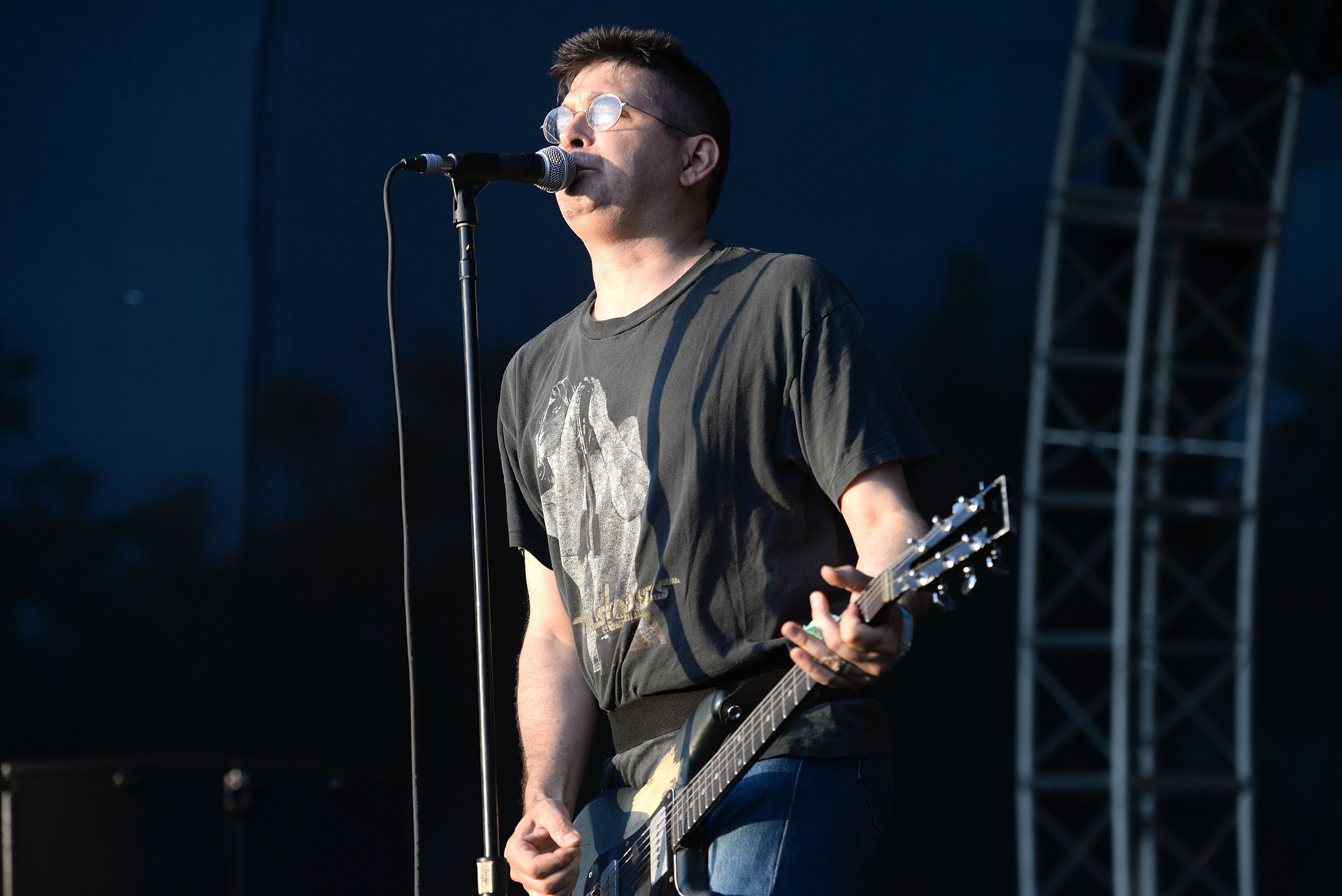 Steve Albini performs with his band Shellac at the FYF Fest in Los Angeles in 2016.