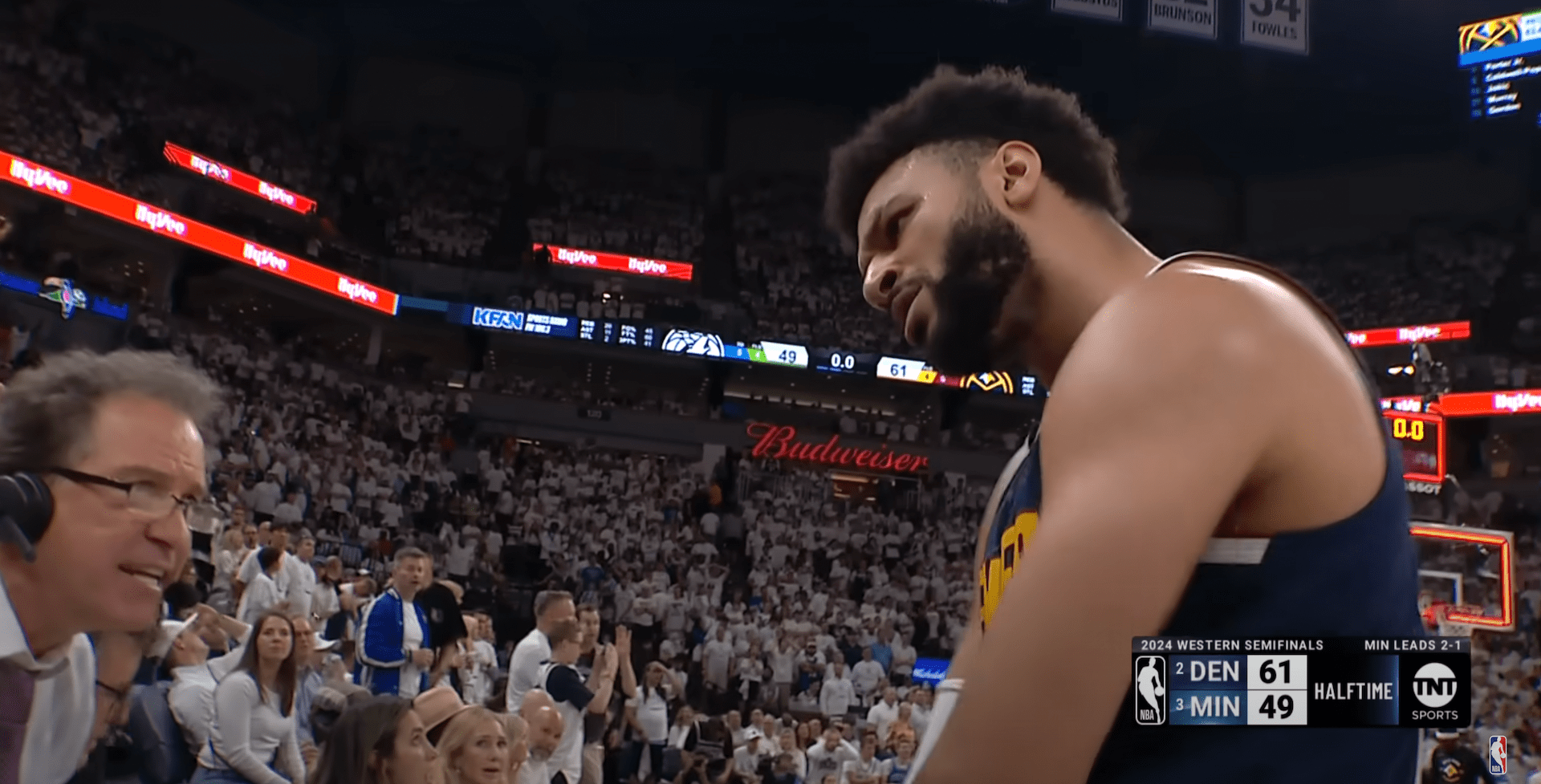 Jamal Murray stares down Kevin Harlan