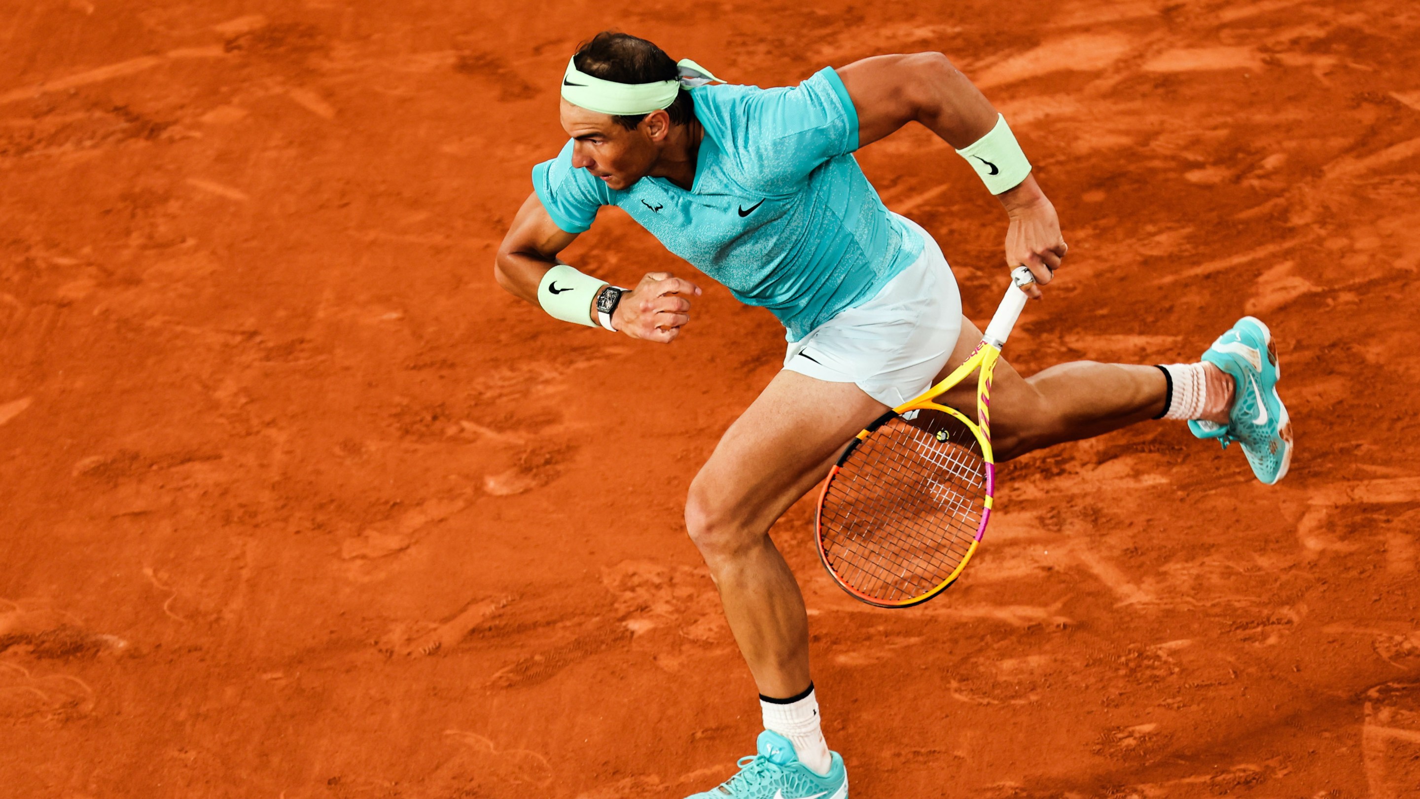Rafael Nadal is playing against Alexander Zverev in the first round of the men's singles at the Roland Garros French Open tennis tournament in Paris, France, on May 27, 2024.