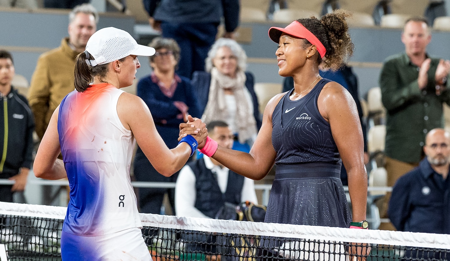 Iga Swiatek and Naomi Osaka are competing during Roland Garros 2024 in Paris, France, on May 29, 2024. (Photo by Foto Olimpik/NurPhoto)