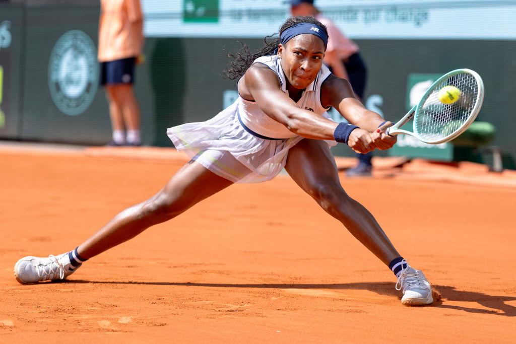 Coco Gauff in action