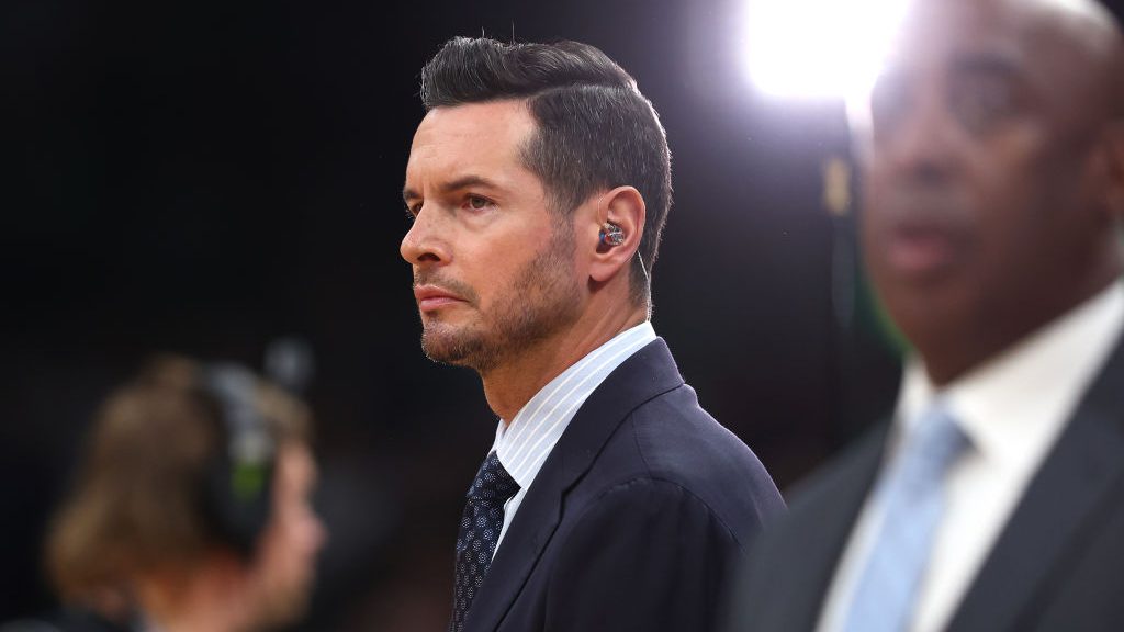 JJ Redick is seen prior to Game Two of the 2024 NBA Finals between the Boston Celtics and the Dallas Mavericks at TD Garden on June 09, 2024 in Boston, Massachusetts.