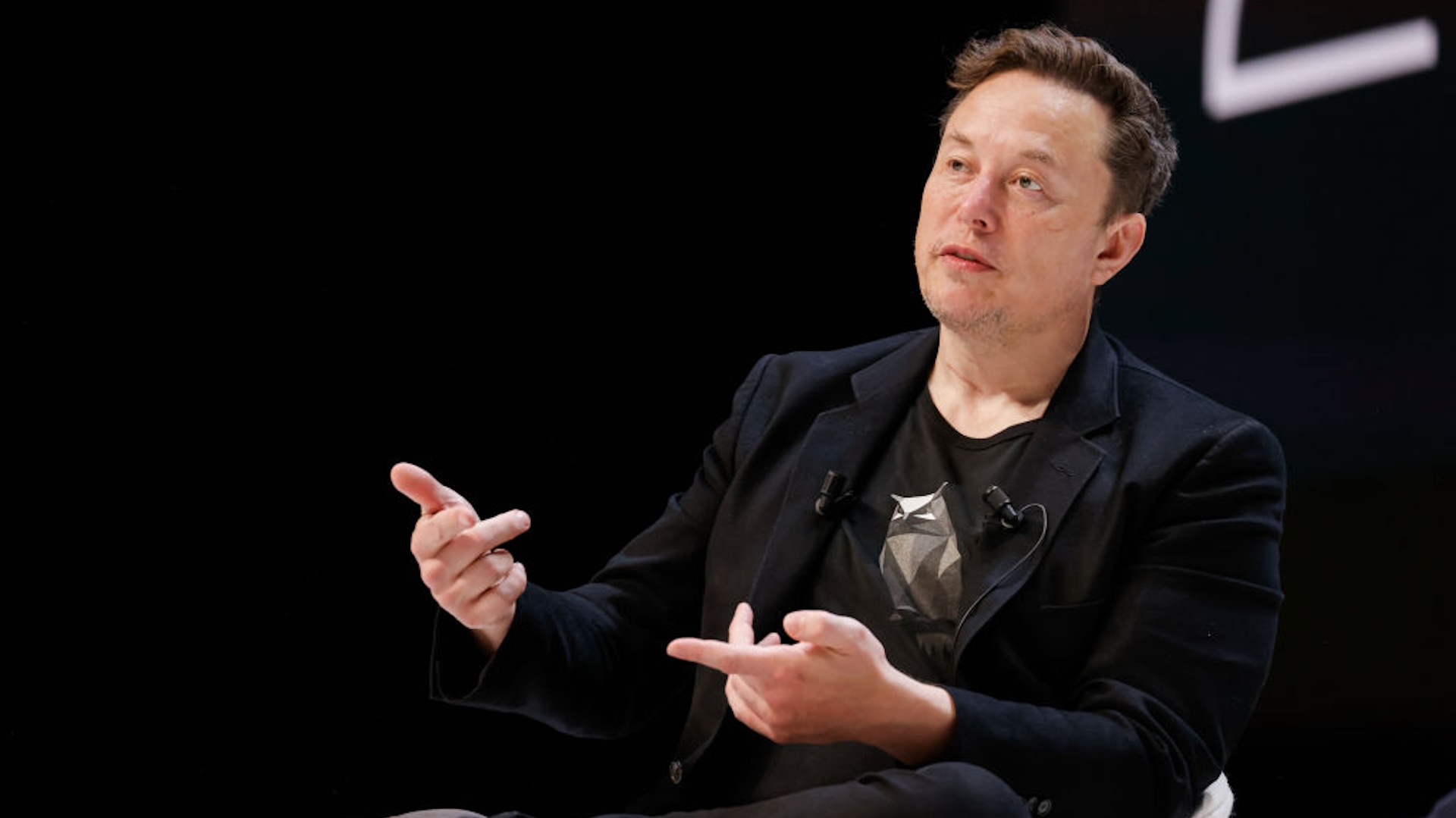 Chief Technology Officer of X Elon Musk speaks onstage during the "Exploring the New Frontiers of Innovation: Mark Read in Conversation with Elon Musk" session at the Lumiere Theatre during the Cannes Lions International Festival Of Creativity 2024 - Day Three on June 19, 2024 in Cannes, France.