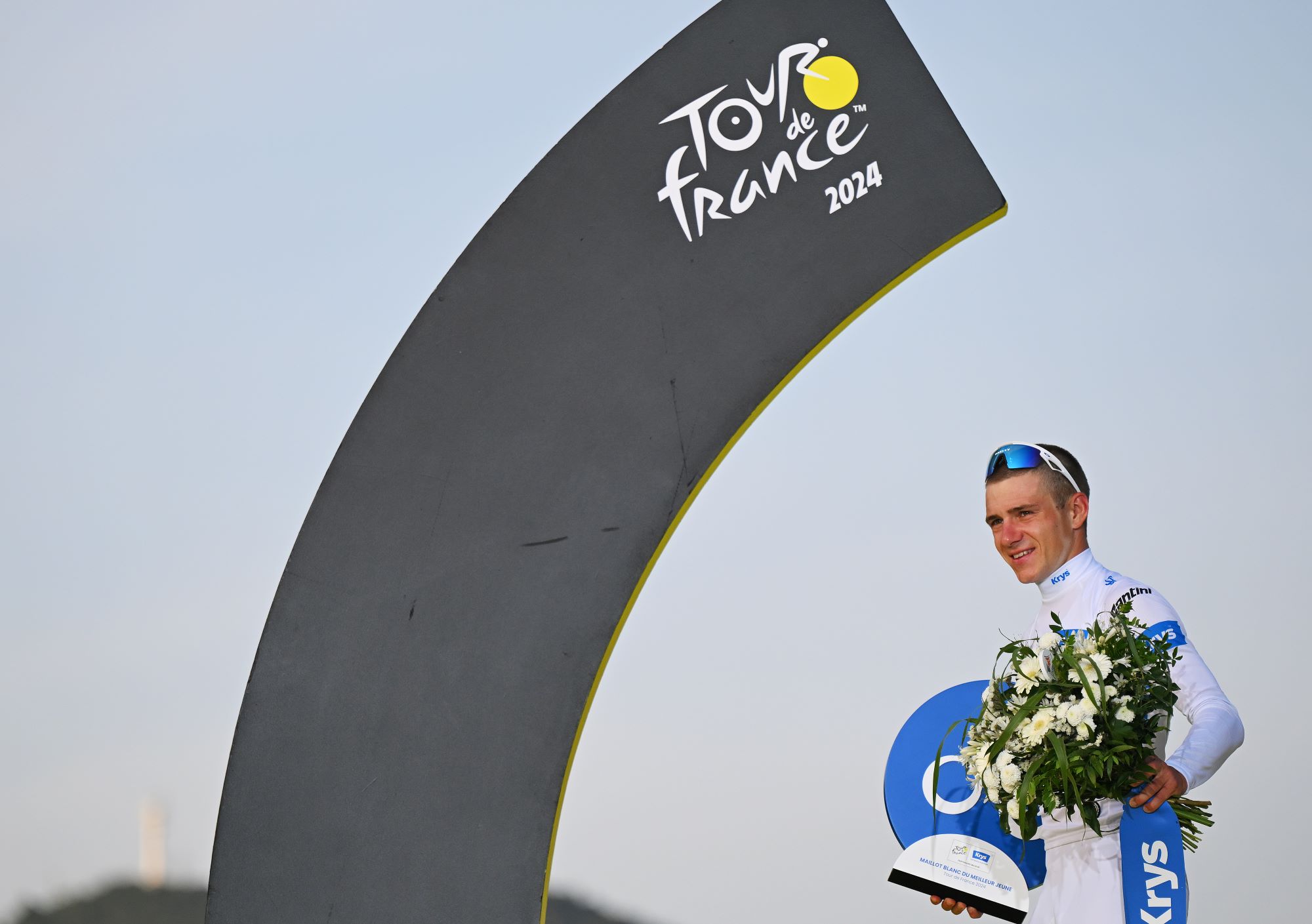 Remco Evenepoel with his third-place honors at the 2024 Tour de France.