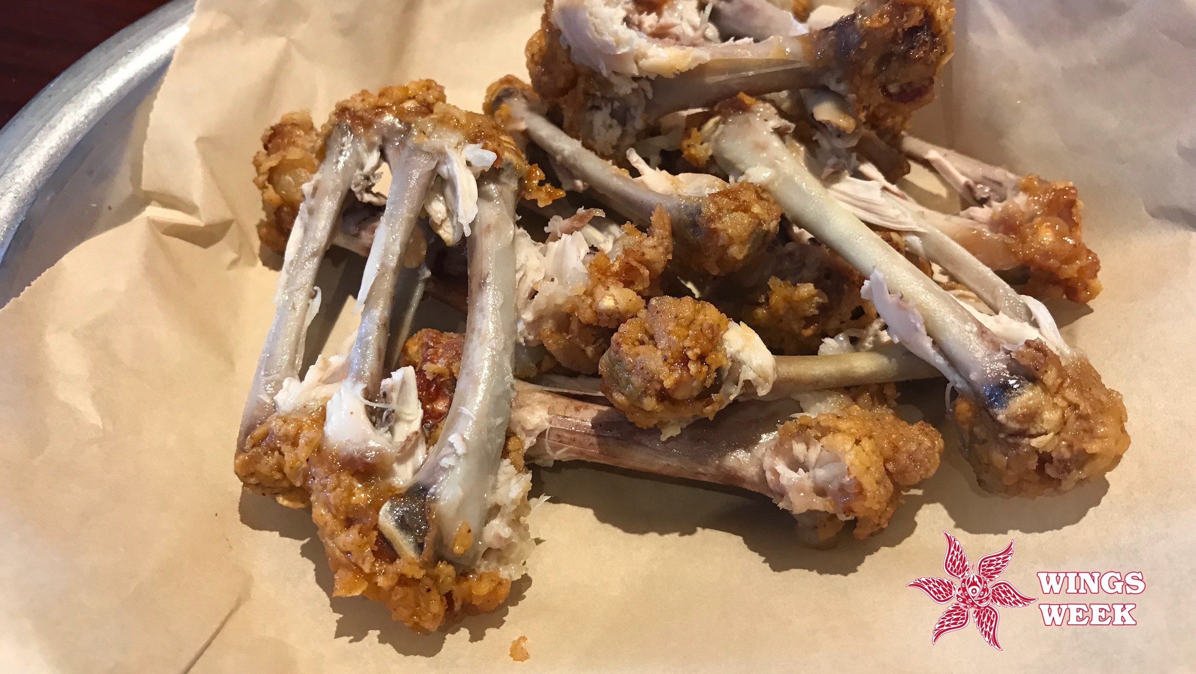 Chicken wing bone pile in Texas