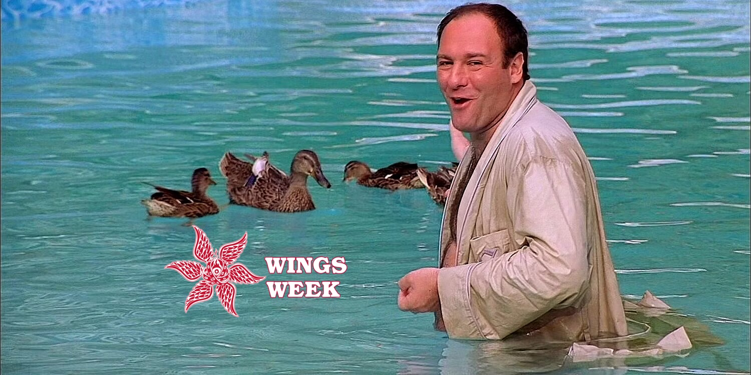 Tony Soprano with the ducks