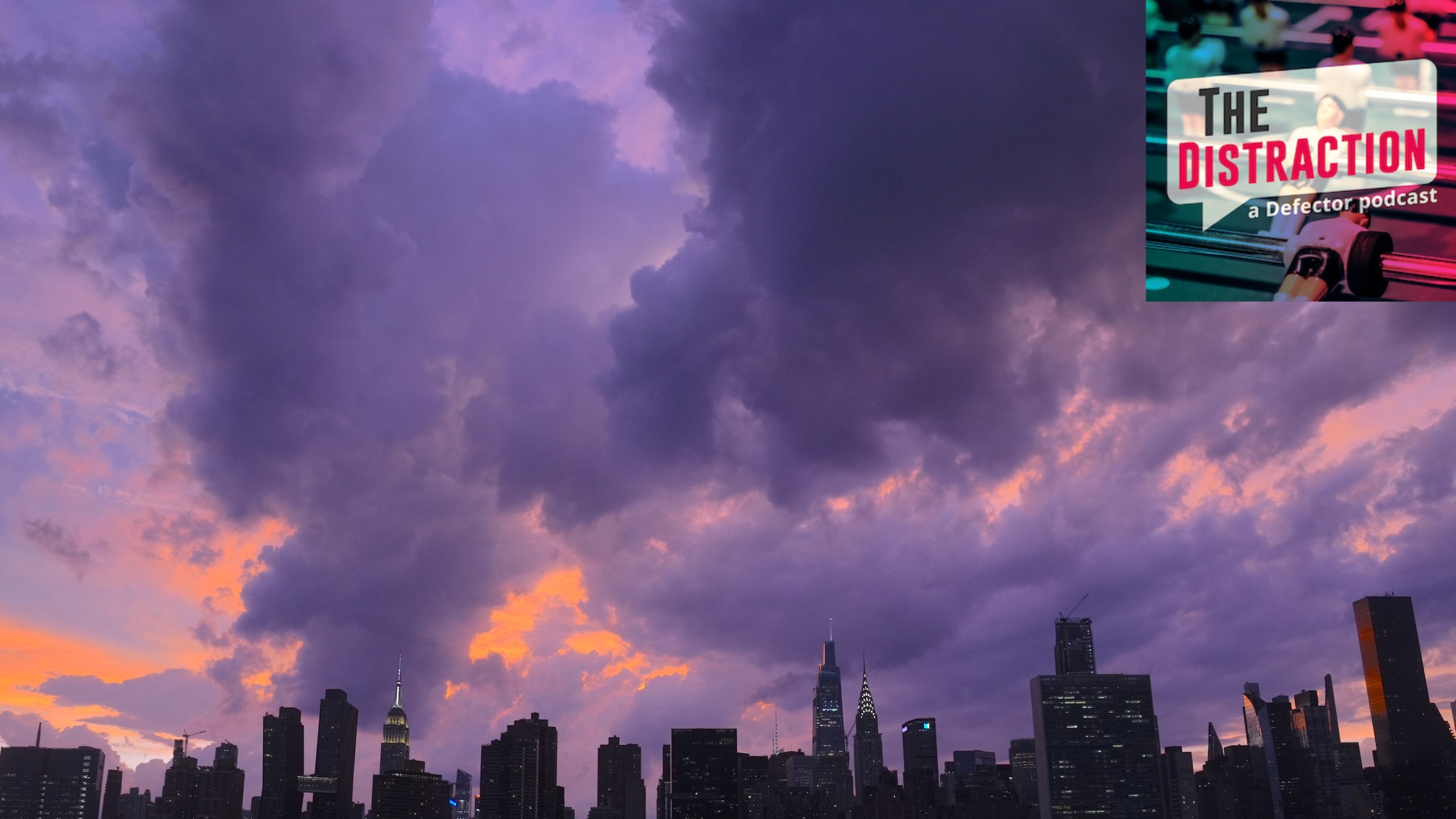 Manhattan sky is seen after the rain storm in New York City.