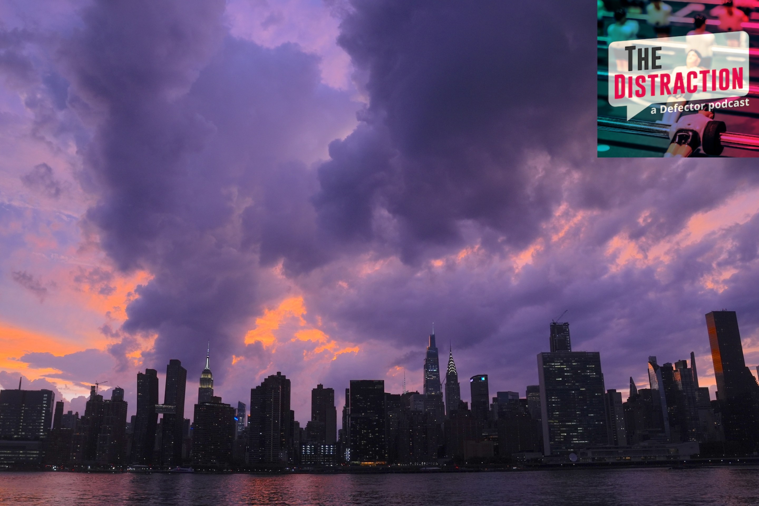 Manhattan sky is seen after the rain storm in New York City.