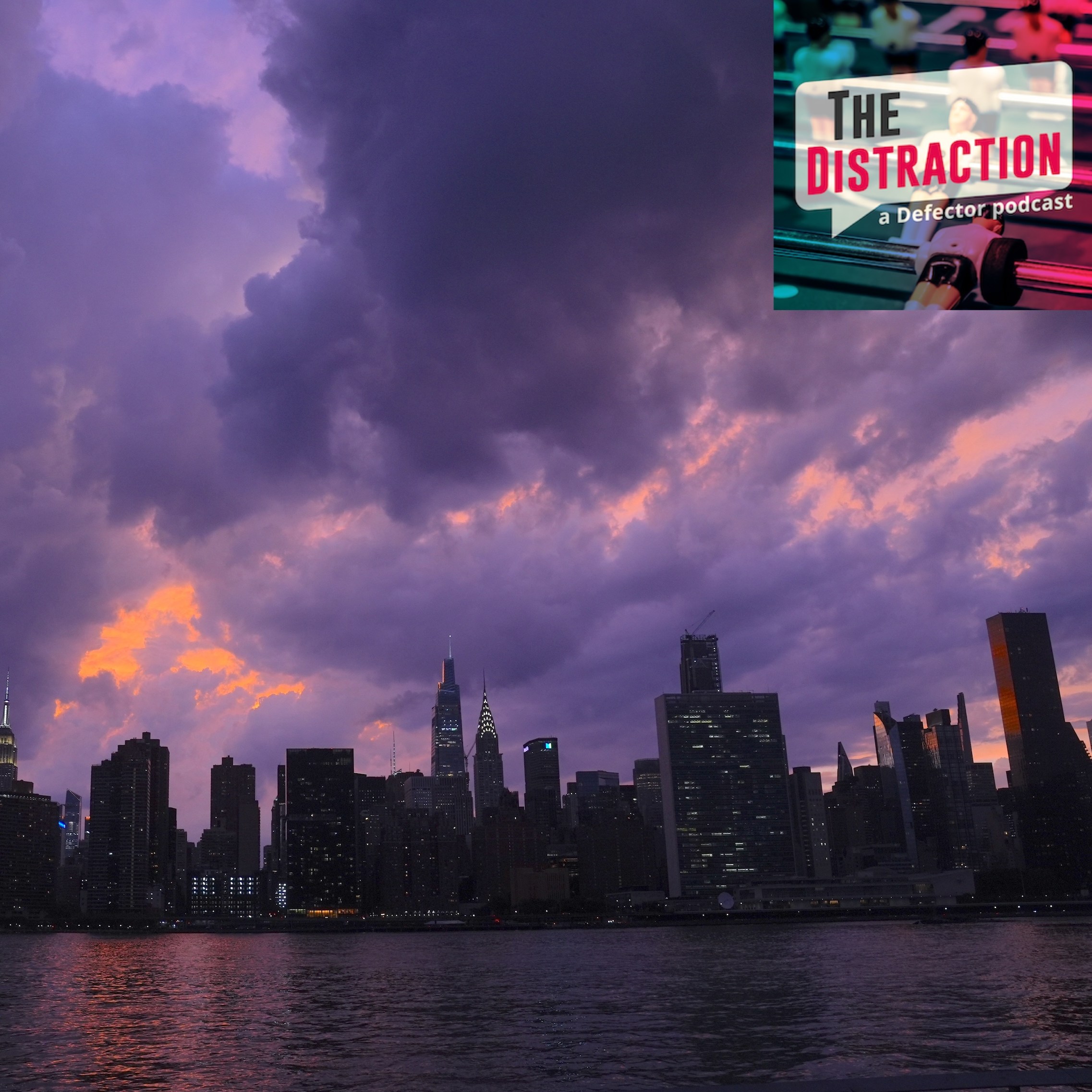 Manhattan sky is seen after the rain storm in New York City.