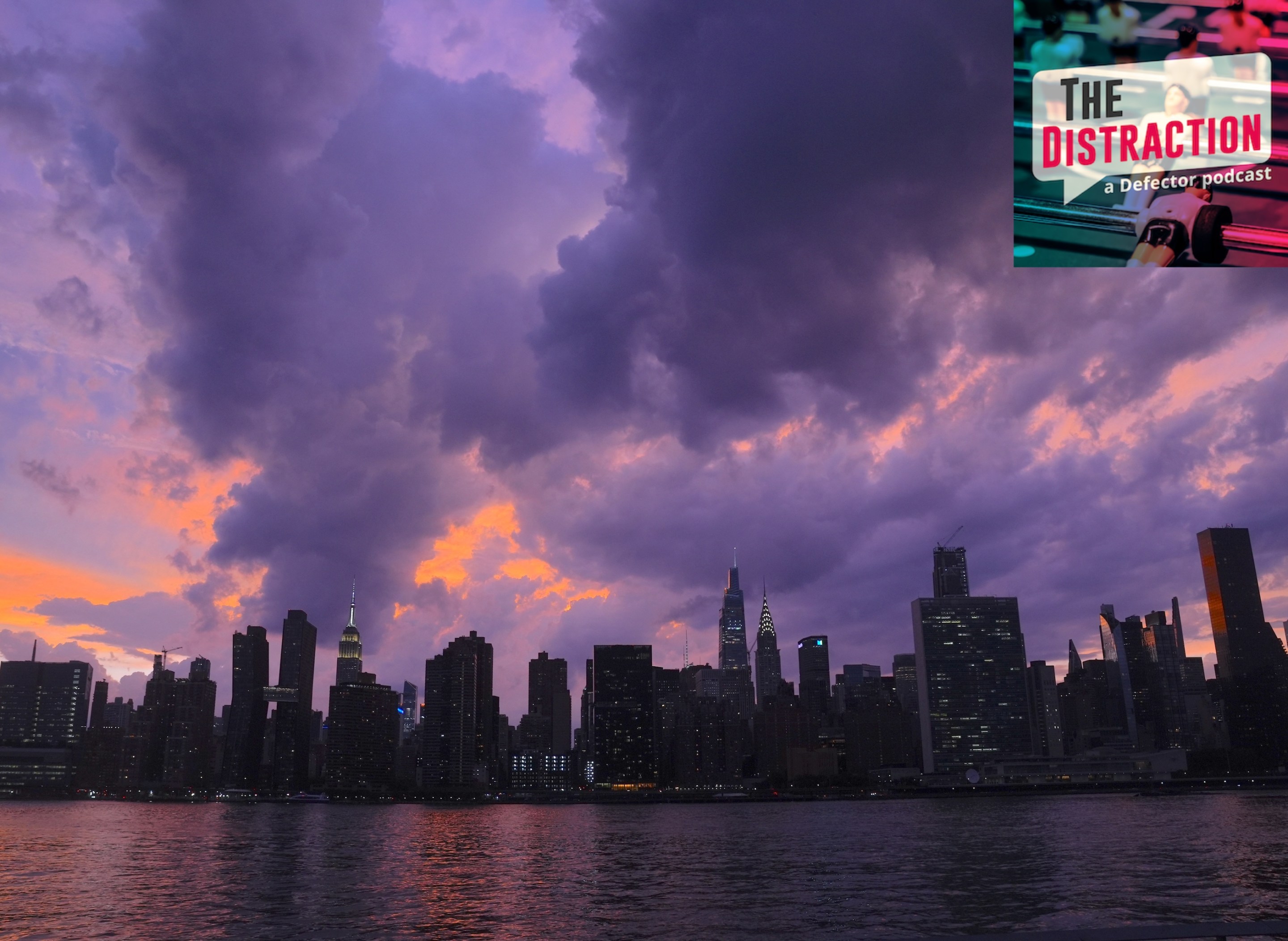 Manhattan sky is seen after the rain storm in New York City.