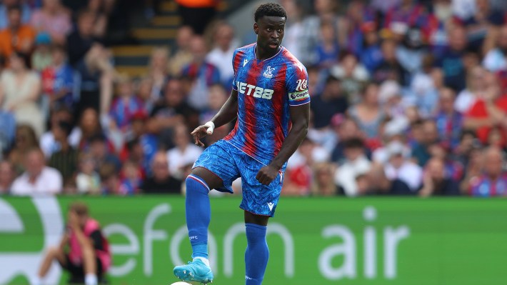 Marc Guehi of Crystal Palace during the pre season friendly match between Crystal Palace and FC Nates at Selhurst Park on August 11, 2024 in London, England.