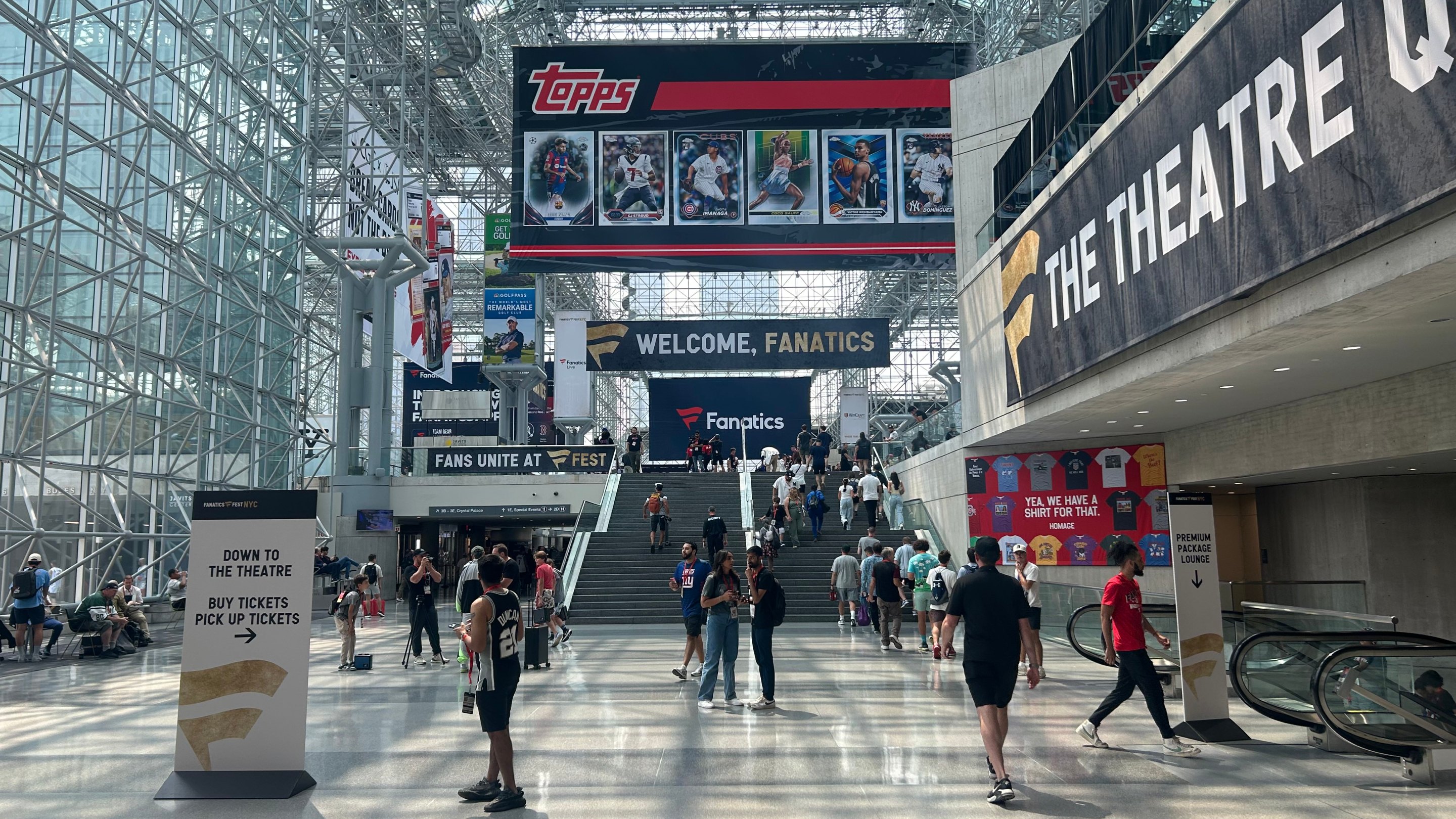 The lobby of the Javits Center during Fanatics Fest