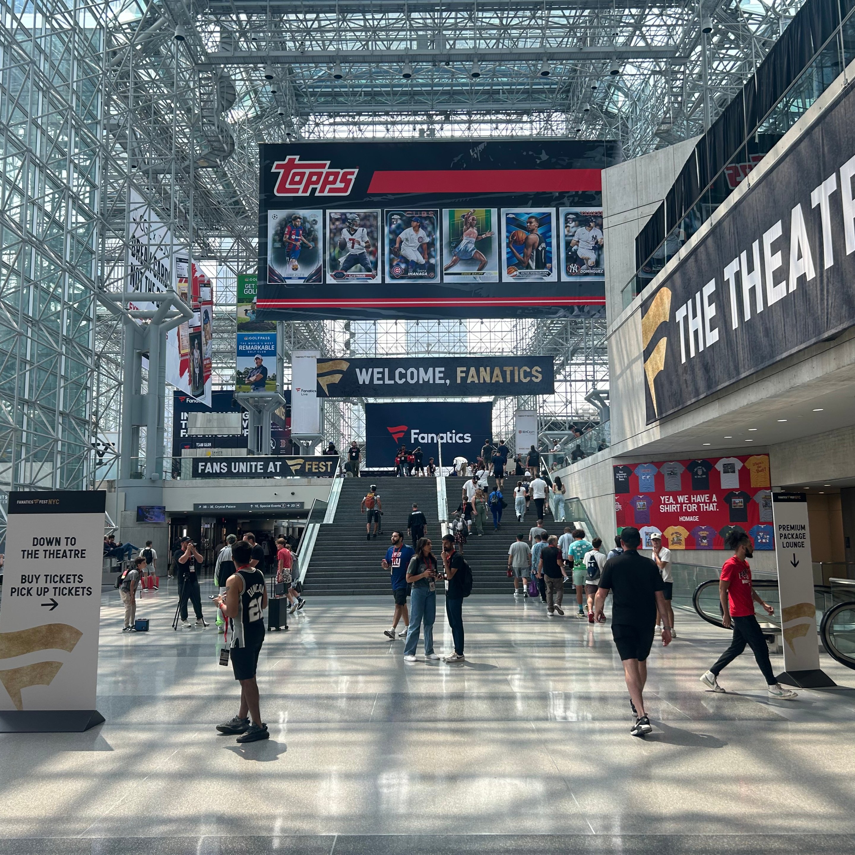 The lobby of the Javits Center during Fanatics Fest