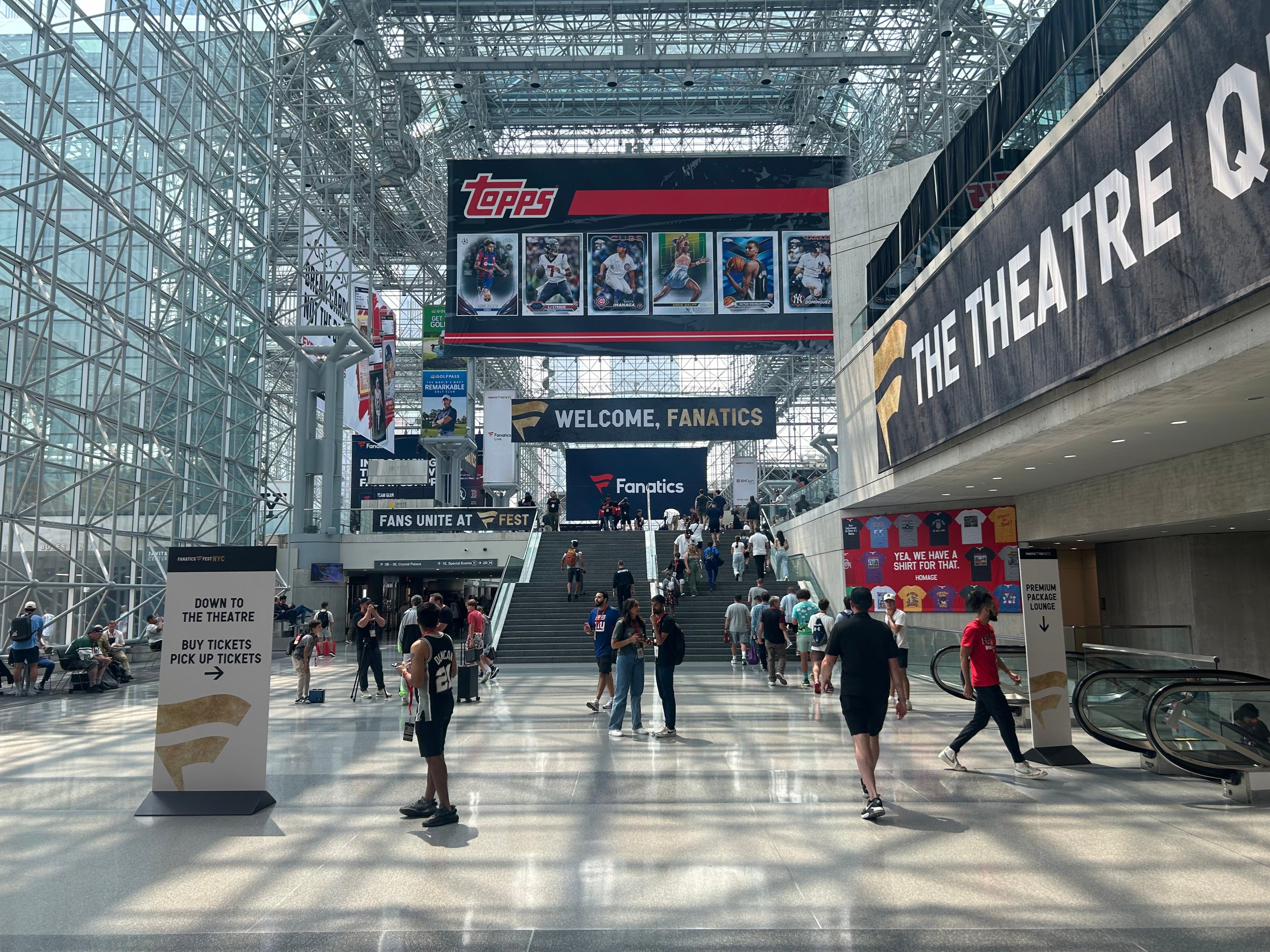 The lobby of the Javits Center during Fanatics Fest