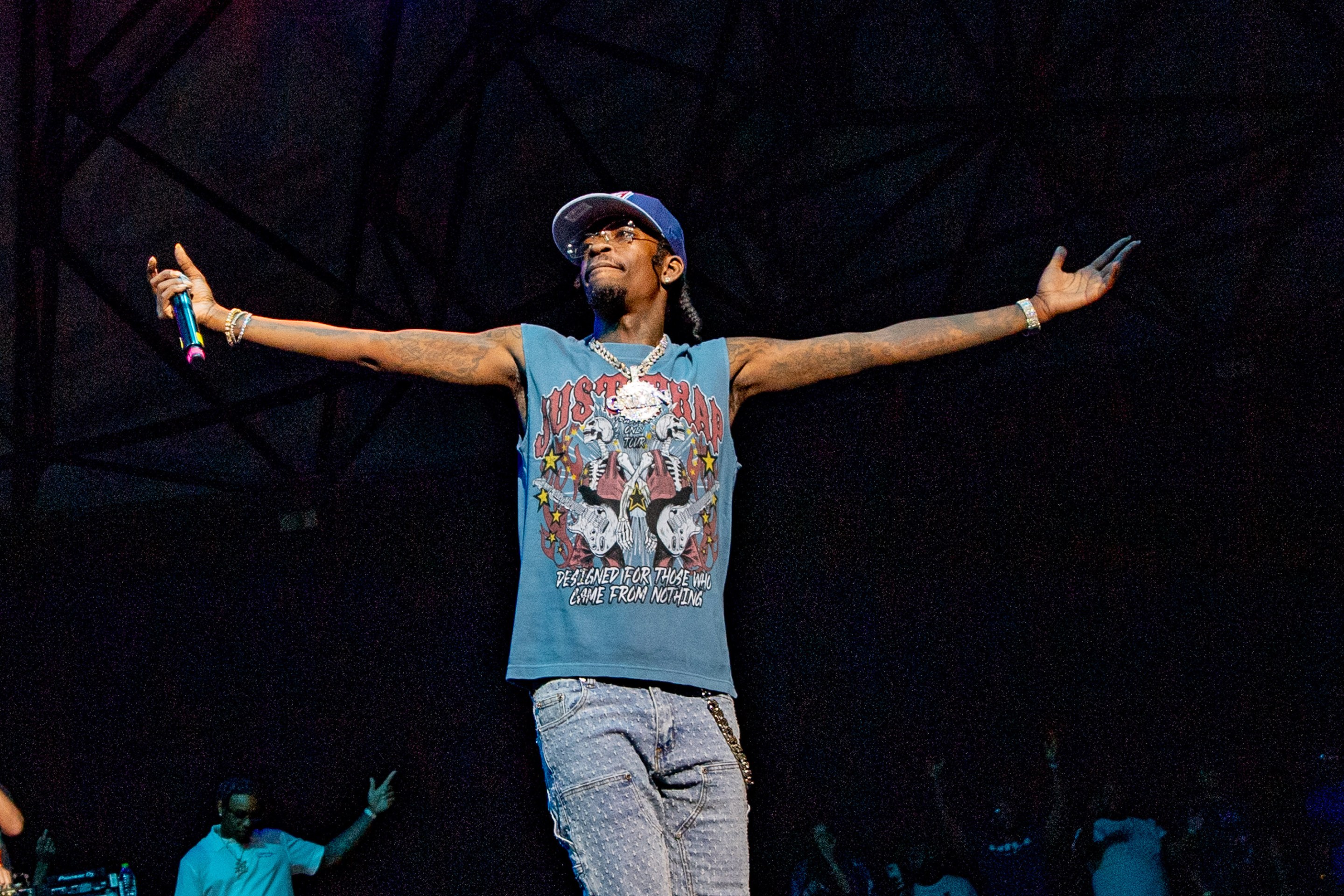 Rich Homie Quan performs onstage at The Aretha Franklin Amphitheatre on September 01, 2023 in Detroit, Michigan.