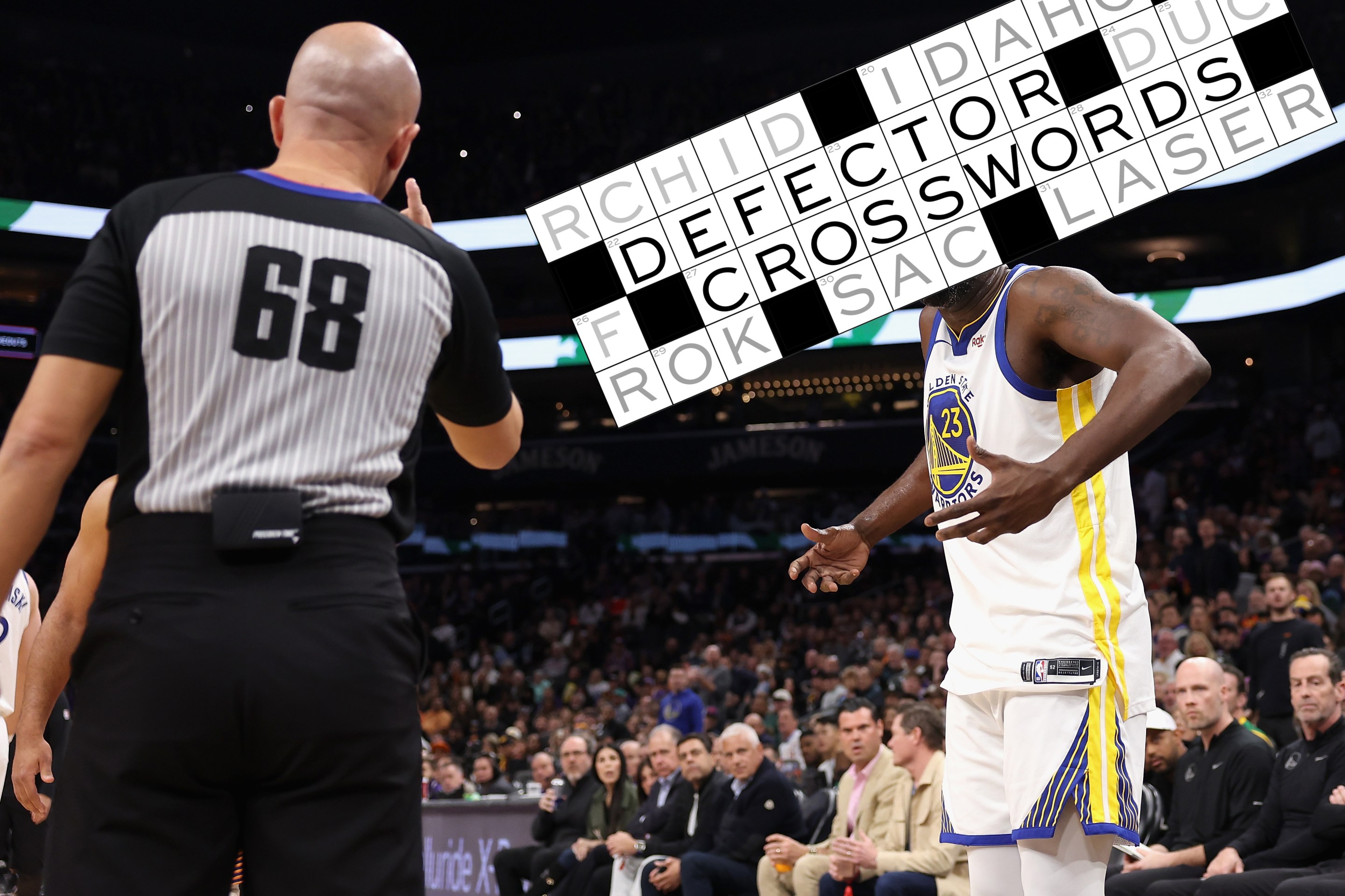 Draymond Green #23 of the Golden State Warriors reacts after being ejected for a flagrant foul during the second half of the NBA game against the Phoenix Suns at Footprint Center on December 12, 2023 in Phoenix, Arizona. The Suns defeated the Warriors 119-116.