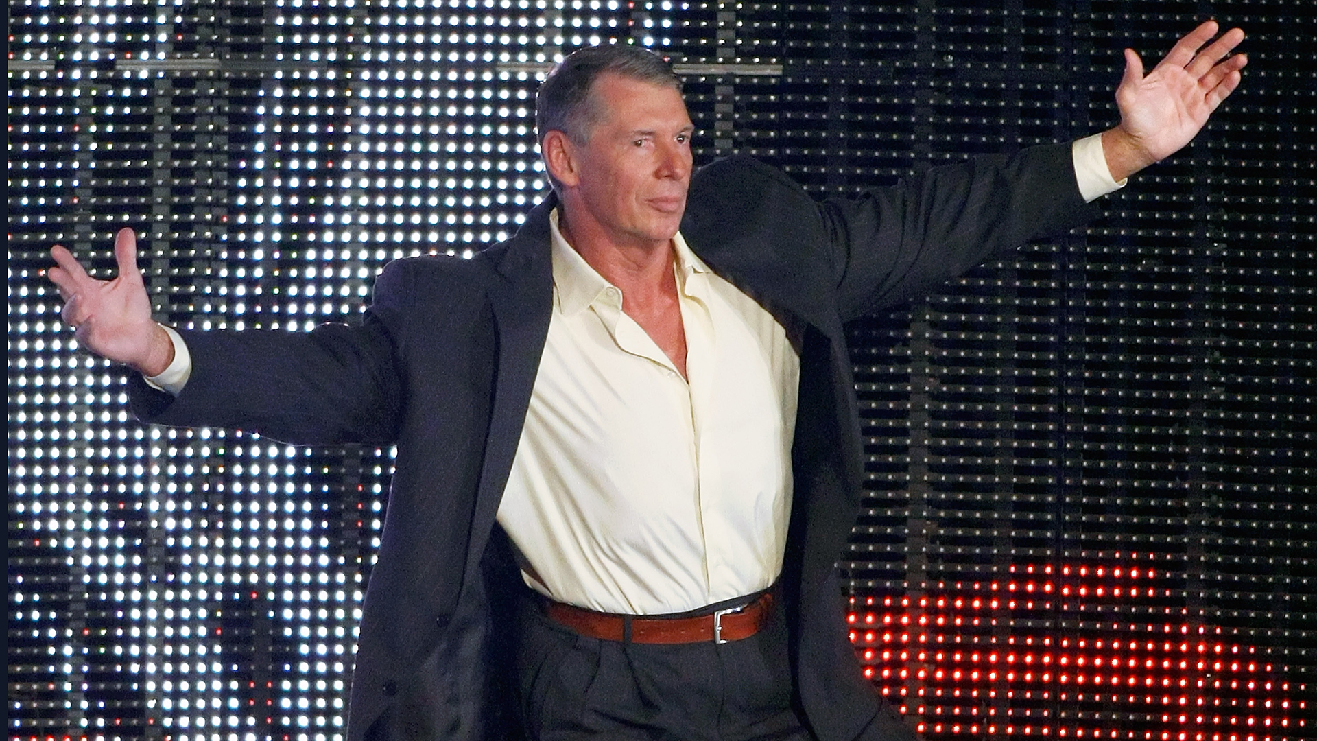 Chairman Vince McMahon is introduced during the WWE Monday Night Raw show at the Thomas &amp; Mack Center August 24, 2009 in Las Vegas, Nevada.