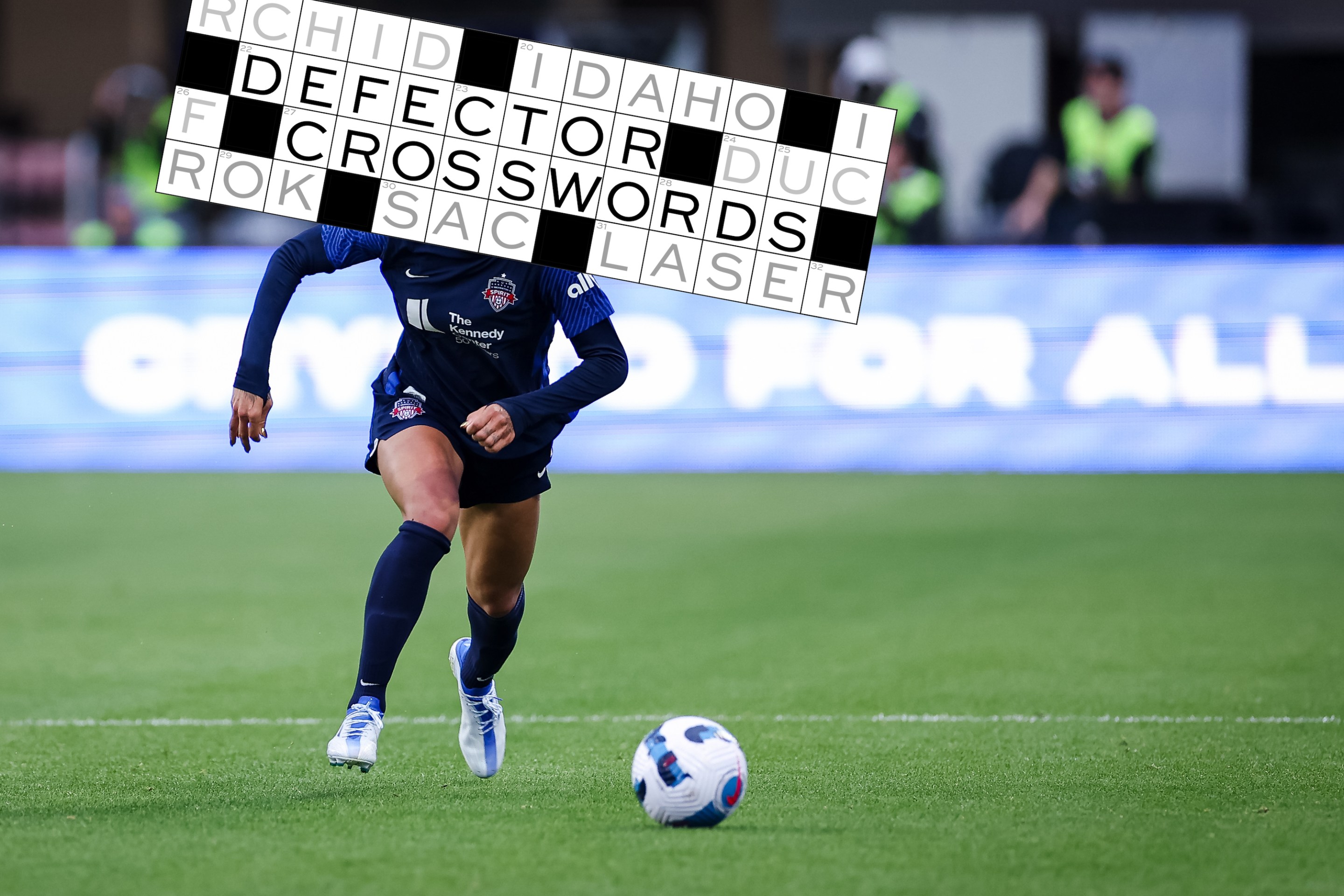 Trinity Rodman #2 of Washington Spirit in action against the OL Reign during the second half of the NWSL game at Audi Field on May 1, 2022 in Washington, DC.