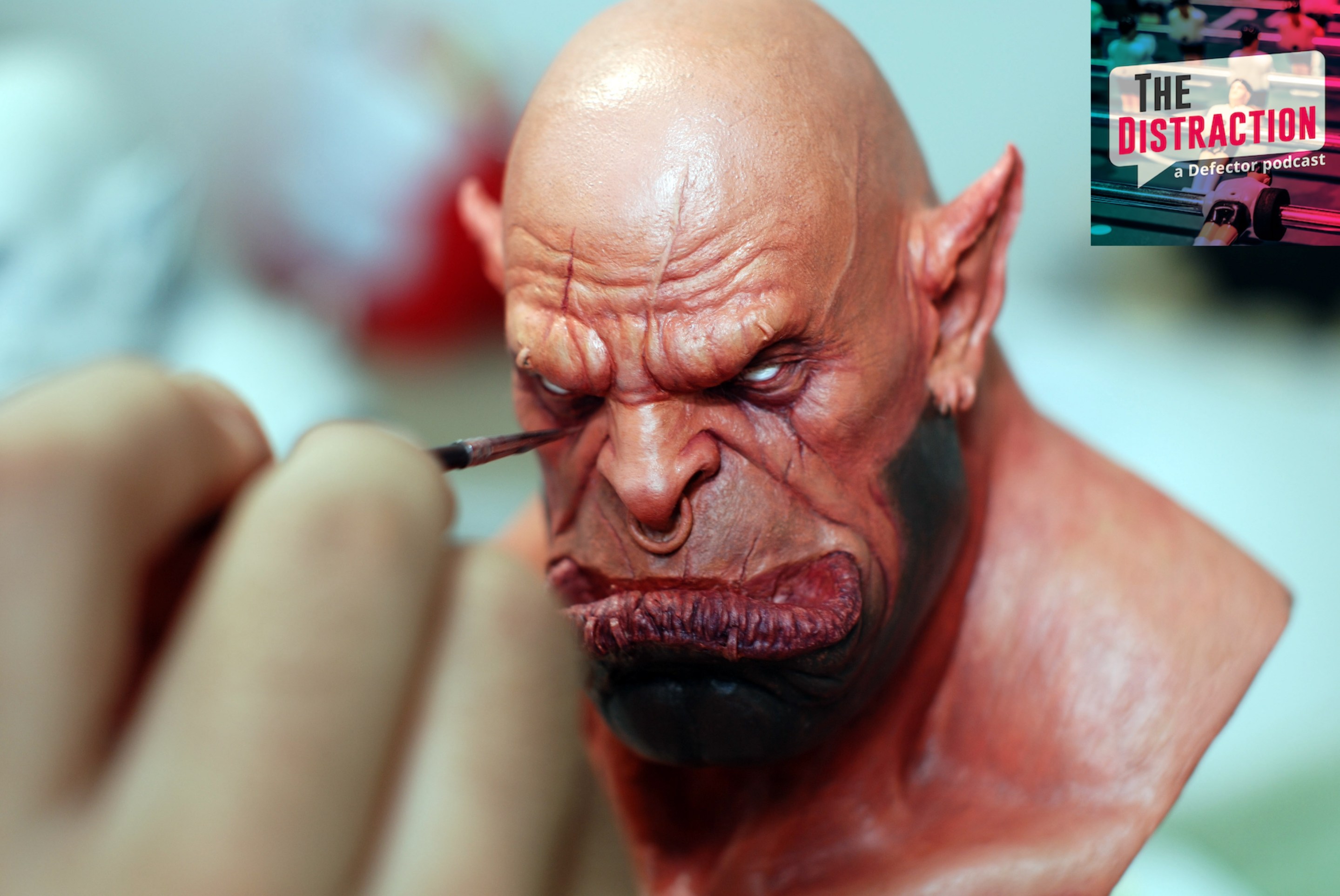 Artist Yan Chuan paints his figurine creation of Garrosh Hellscream from World of Warcraft on June 8, 2016 in Shenyang, China. Chuan is a fan of Blizzard Entertainment, producer of online game World of Warcraft.