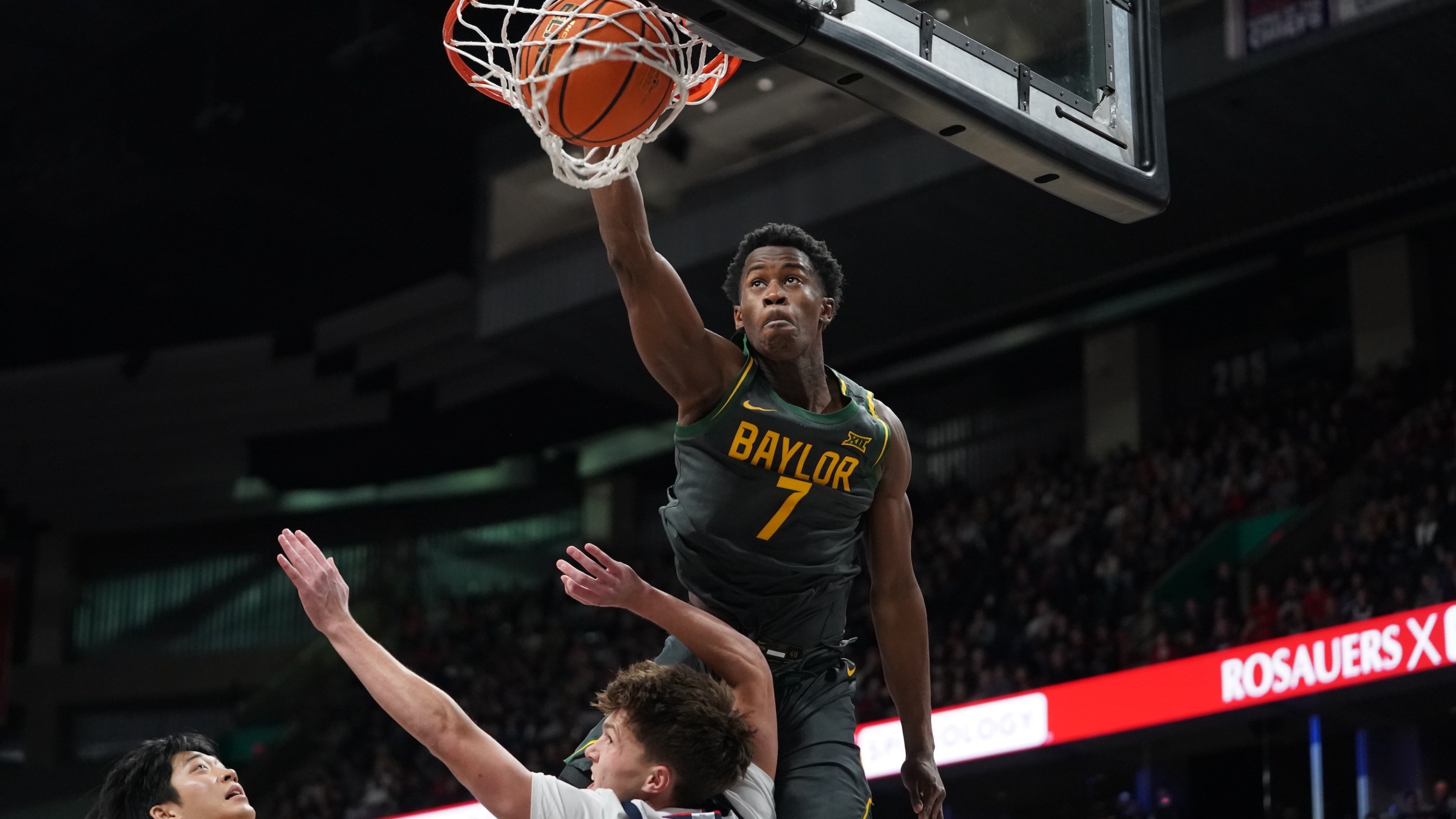 Baylor's VJ Edgecombe dunks over Gonzaga's Joe Few