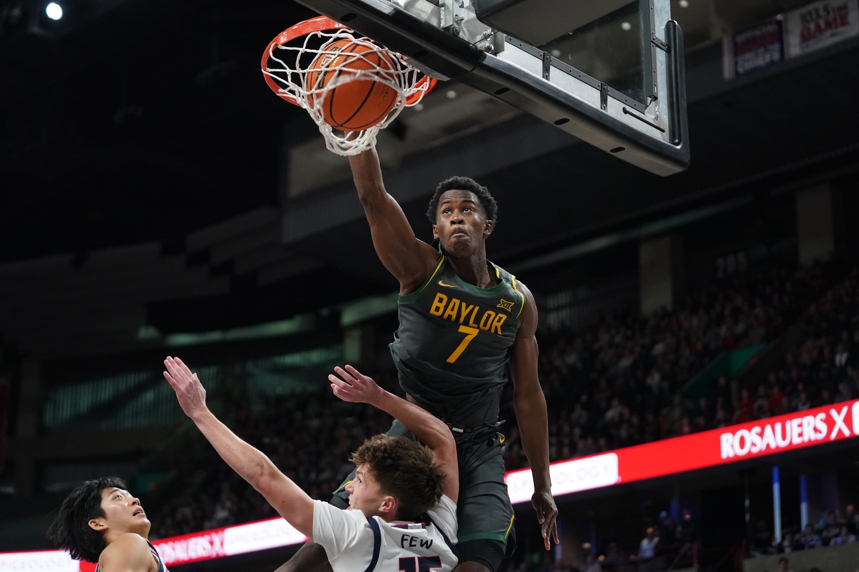 Baylor's VJ Edgecombe dunks over Gonzaga's Joe Few