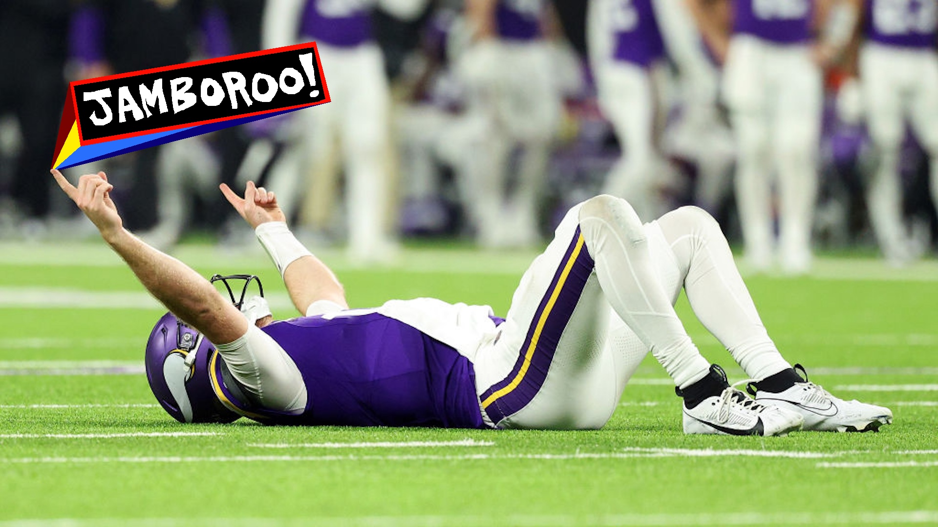 MINNEAPOLIS, MINNESOTA - NOVEMBER 03: Sam Darnold #14 of the Minnesota Vikings celebrates a touchdown against the Indianapolis Colts in the third quarter at U.S. Bank Stadium on November 03, 2024 in Minneapolis, Minnesota. The Vikings defeated the Colts 21-13.