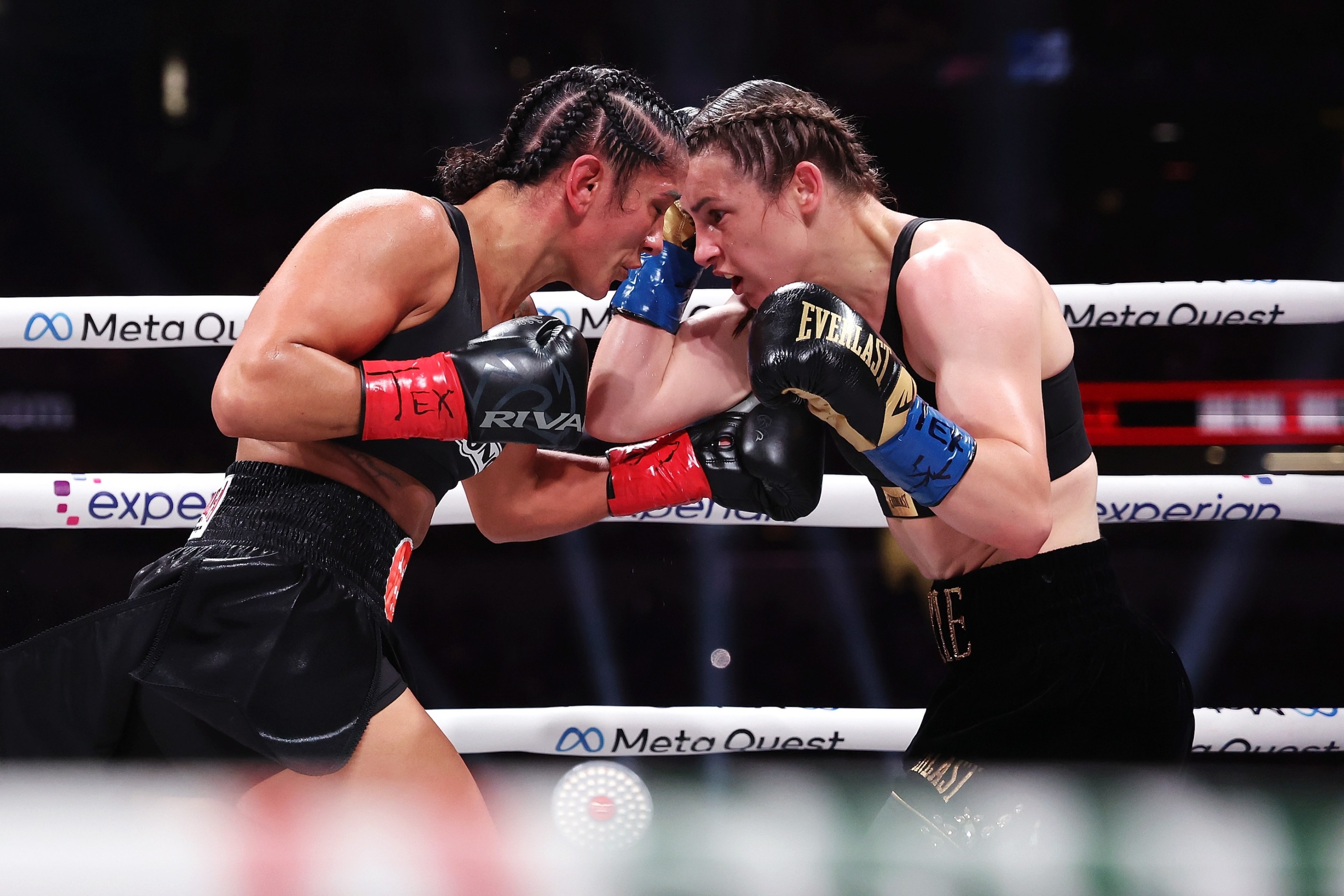 Katie Taylor and Amanda Serrano fight at AT&T Stadium on November 15, 2024.