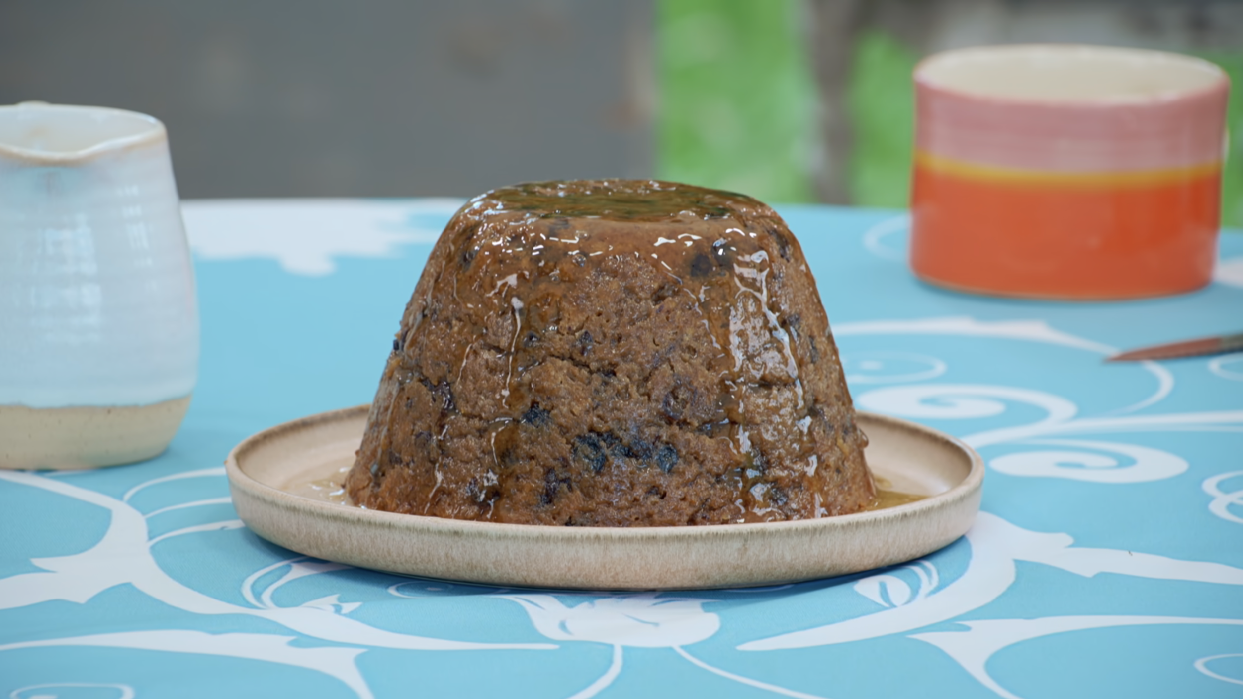 A well-made Spotted Dick, as presented on The Great British Bake Off.