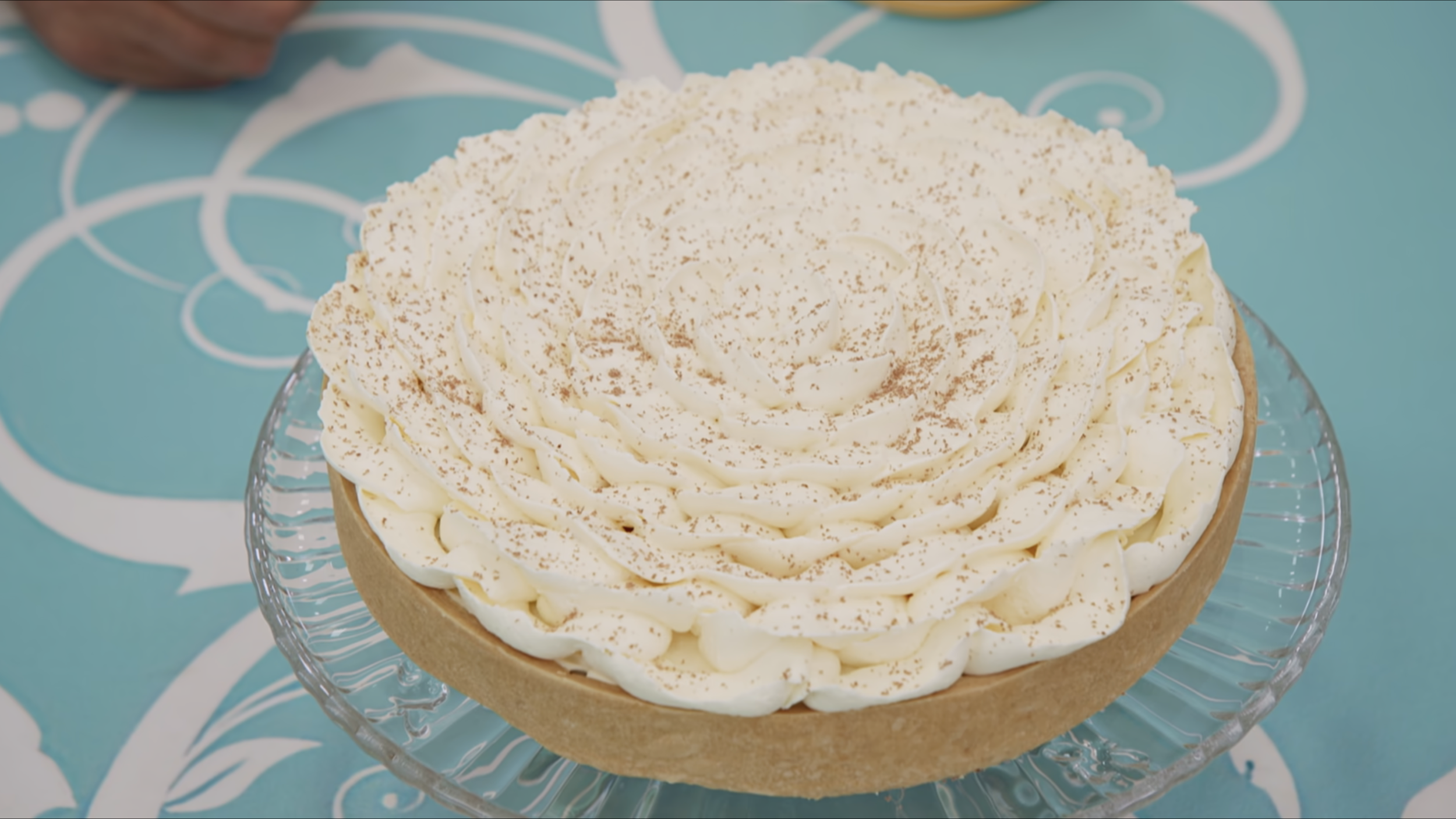 A perfect Banoffee Pie, presented by the judges.