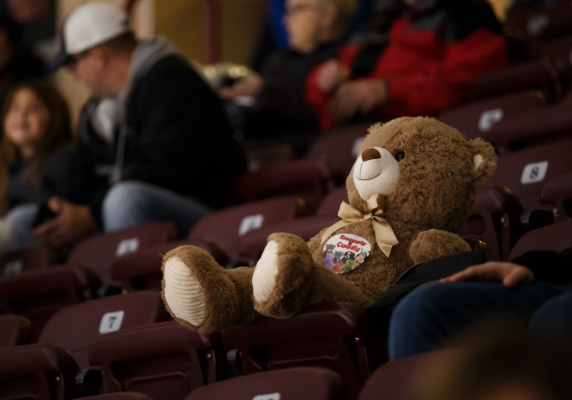 OSHAWA, ON - DECEMBER 5: Stuffed animals get ready for the annual Teddy Bear toss between the Kingston Frontenacs and Oshawa Generals in an OHL game at the Tribute Communities Centre on December 5, 2019 in Oshawa, Ontario, Canada. (Photo by Chris Tanouye/Getty Images)