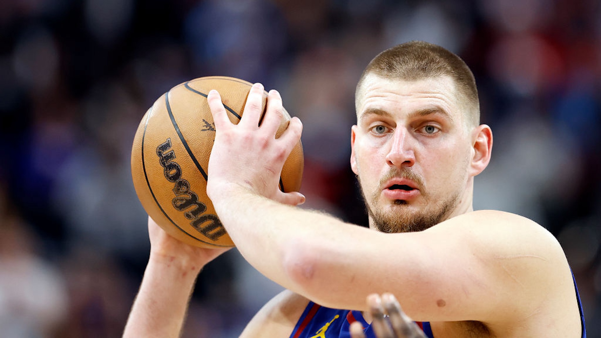 INGLEWOOD, CALIFORNIA - DECEMBER 01: Nikola Jokic #15 of the Denver Nuggets in the second half at Intuit Dome on December 01, 2024 in Inglewood, California. NOTE TO USER: User expressly acknowledges and agrees that, by downloading and or using this photograph, User is consenting to the terms and conditions of the Getty Images License Agreement.