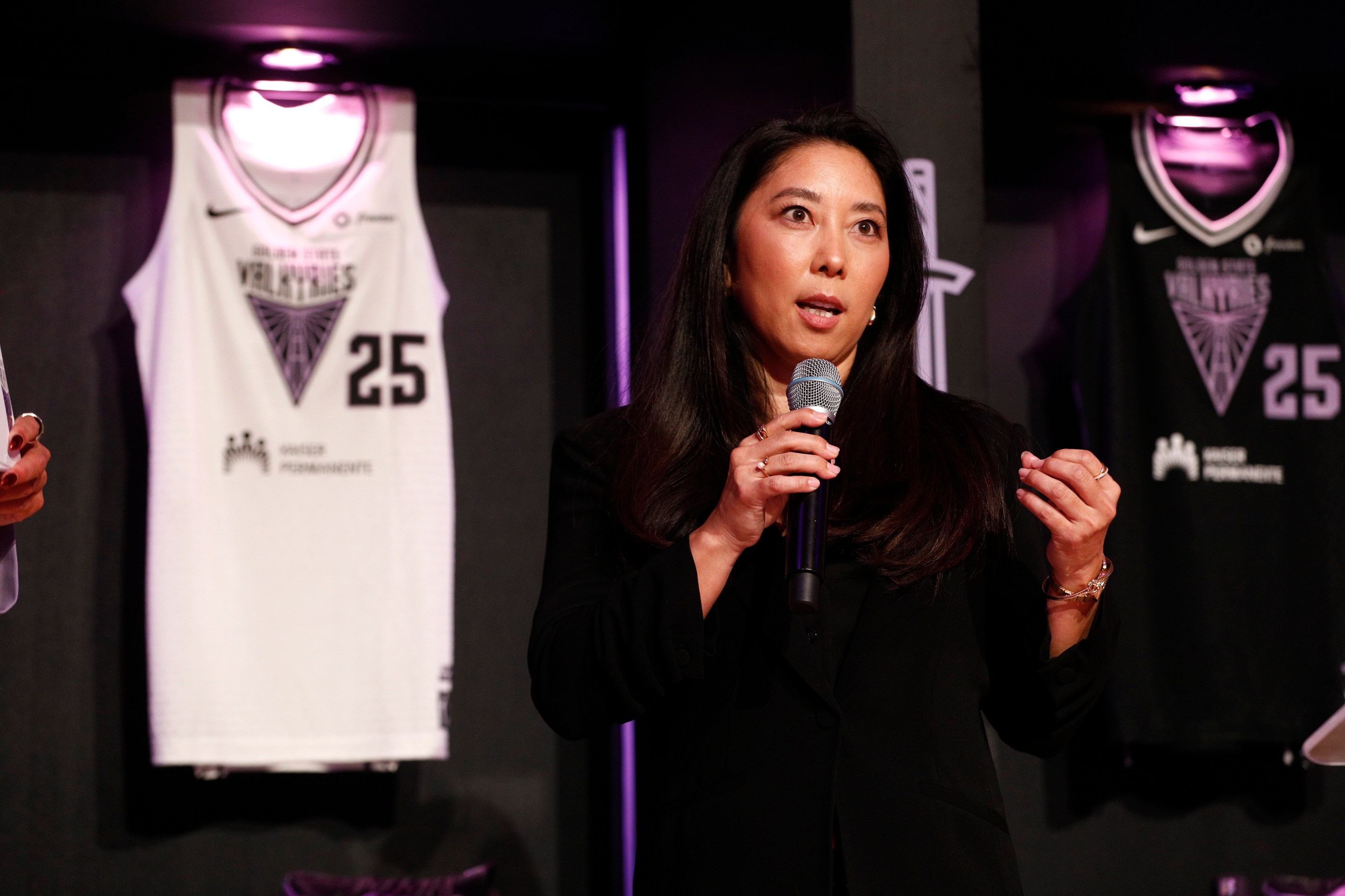 Golden State Valkyries head coach Natalie Nakase during the expansion draft party in San Francisco on Friday, Dec. 06, 2024.