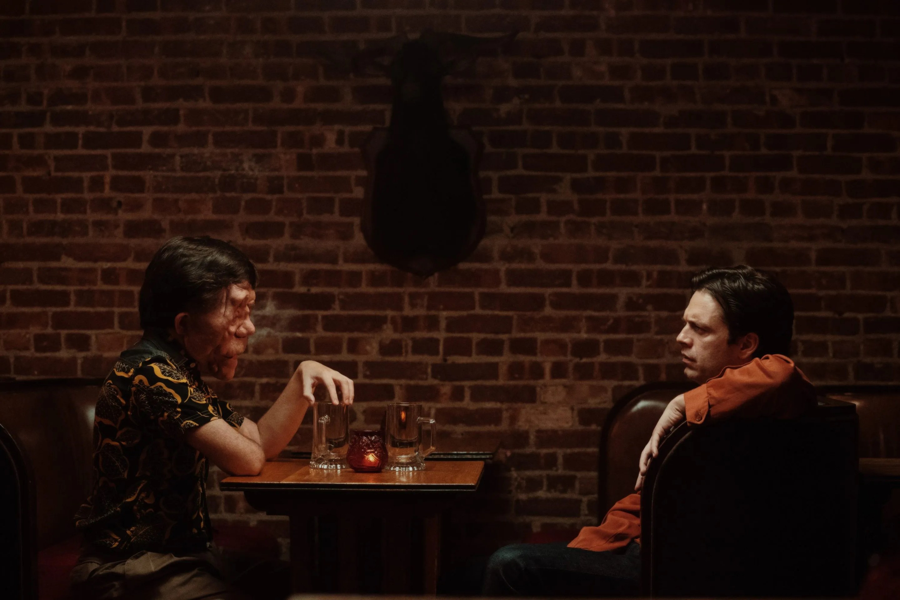 Sebastian Stan and Adam Pearson in 'A Different Man'