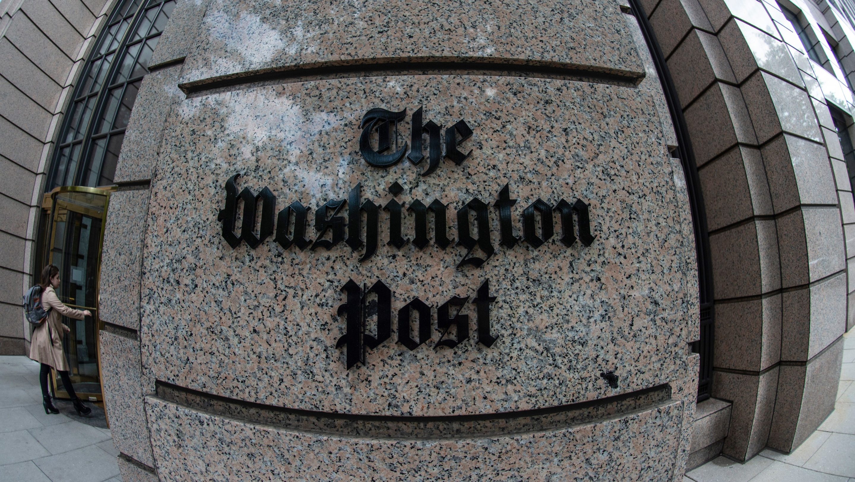 The building of the Washington Post newspaper headquarter is seen on K Street in Washington DC on May 16, 2019.