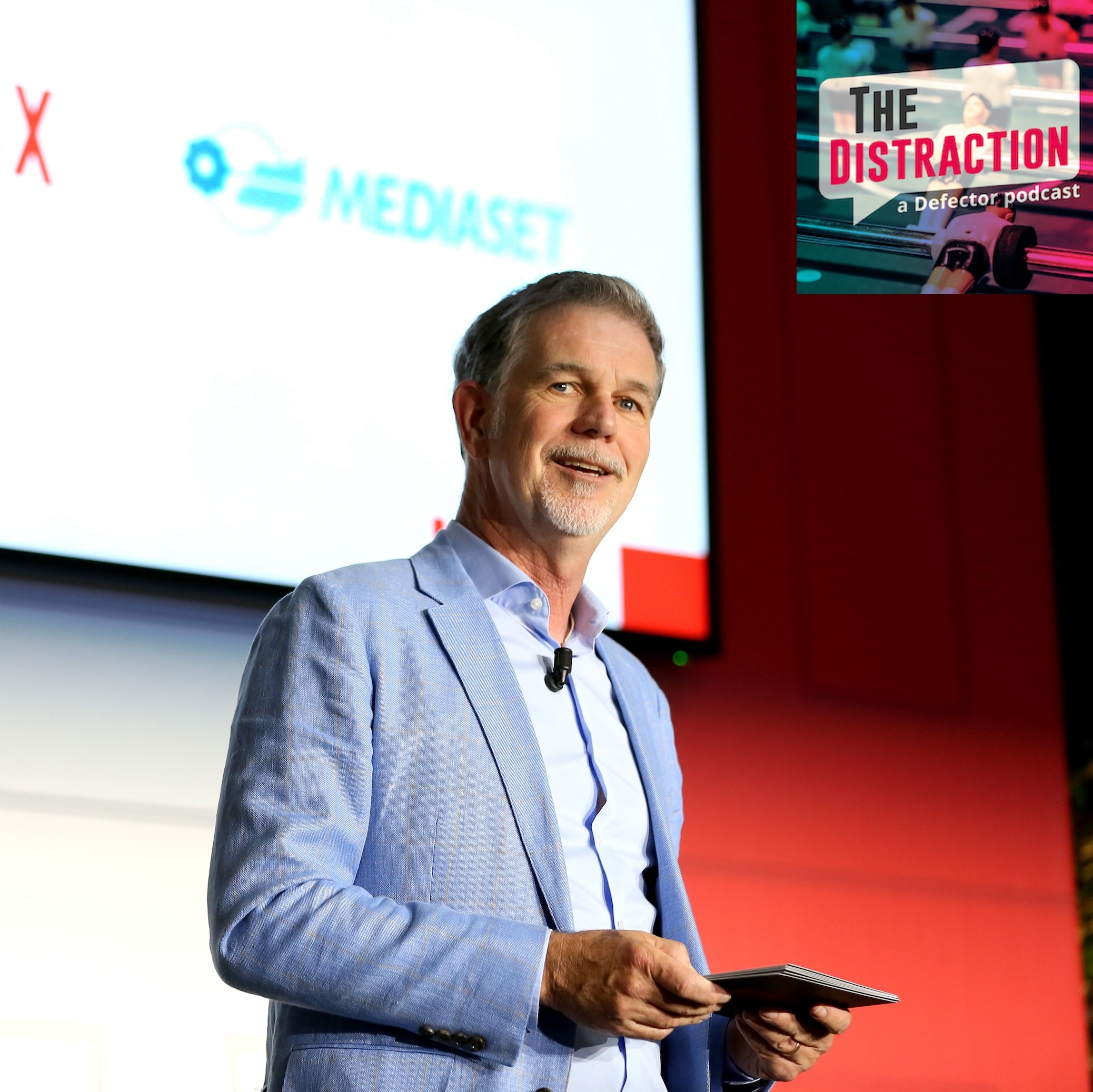 Reed Hastings attends the Netflix and Mediaset Partnership Announcement in Rome, in 2019.