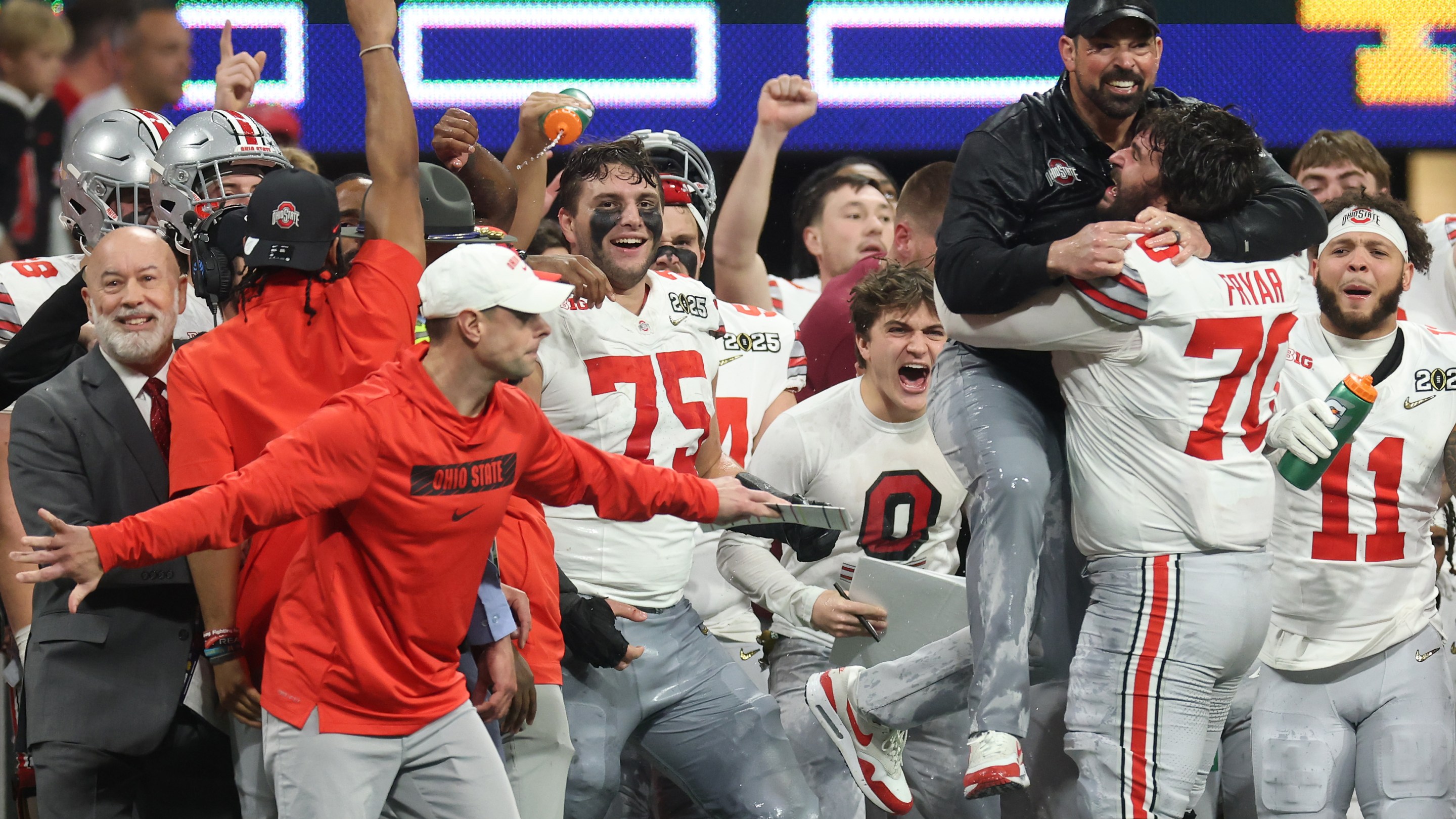 Ohio State players celebrate