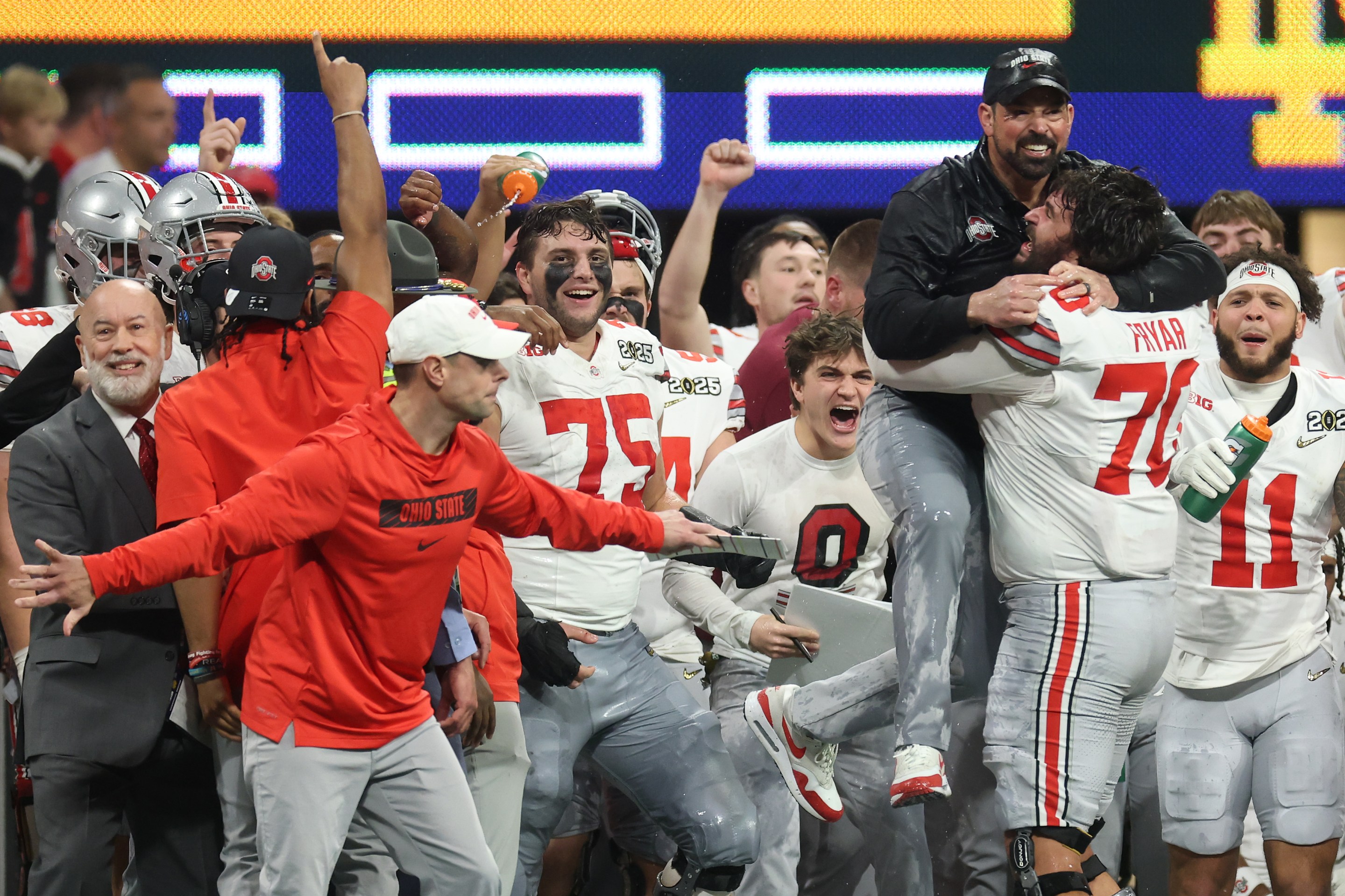 Ohio State players celebrate