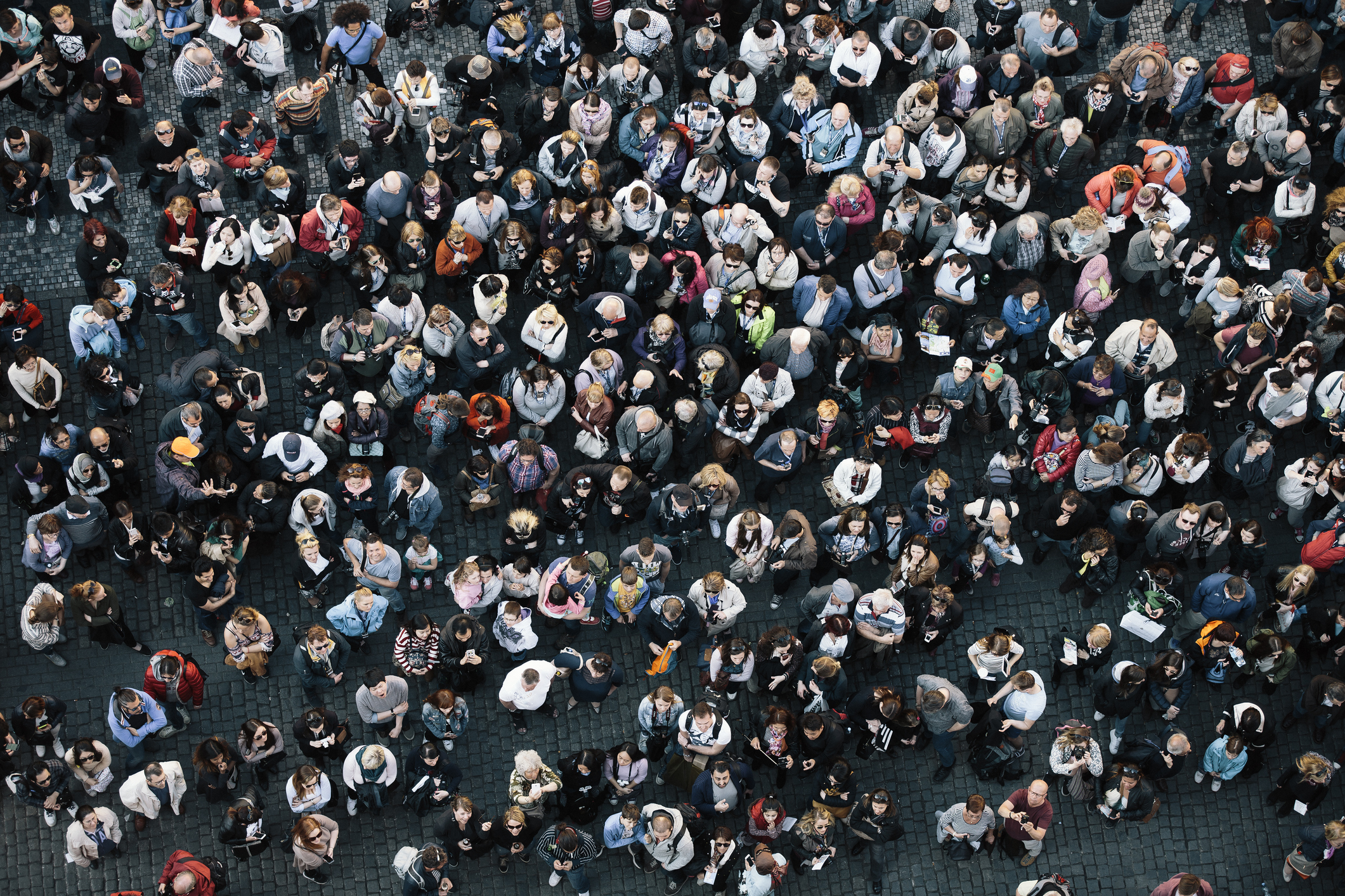 A crowd of people