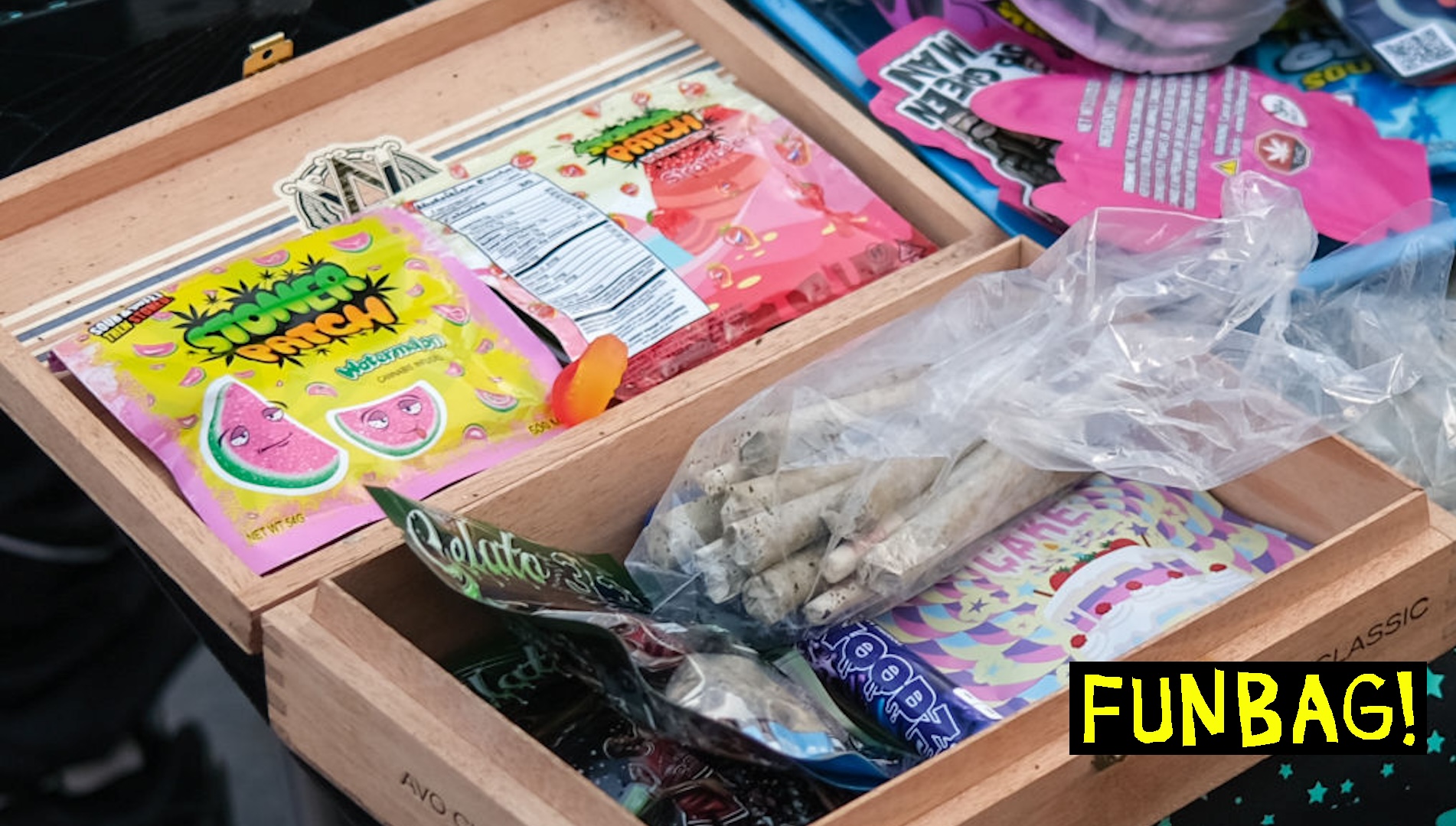 Pre rolled joints and gummy infused candy are sold on 4/20 on World Weed Day in Washington Square Park on April 20, 2022 in New York City. Hundreds of people flocked to Washington Square Park where vendors set up tables selling cannabis flowers, as well as other cannabis-infused products. Laws across the U.S. vary by state, but in New York City, it is legal for adults 21 and older to possess up to three ounces of cannabis and up to 24 grams of concentrated cannabis for personal use.