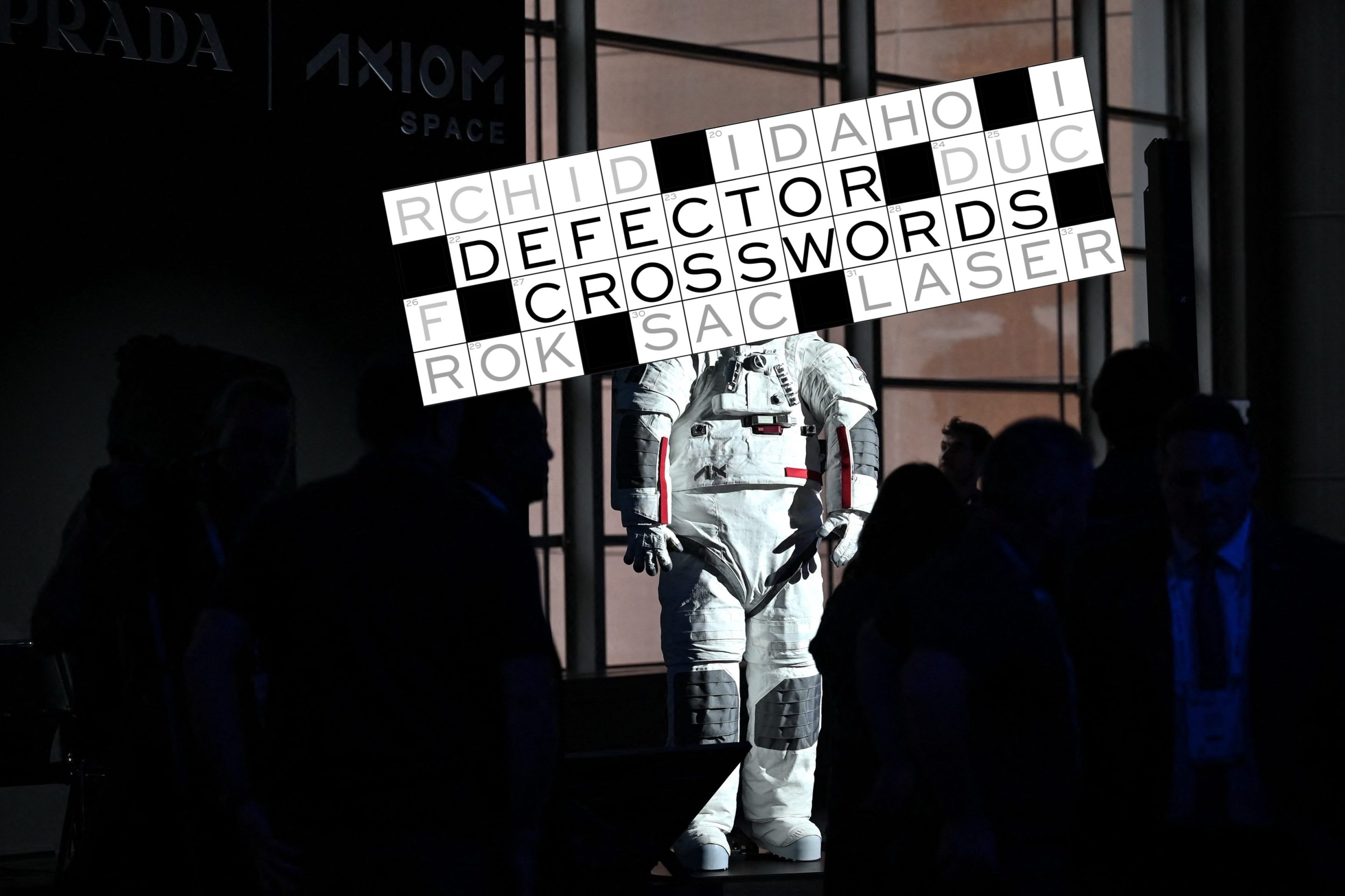 The AxEMU suit is pictured during a press conference of Prada and Axiom Space, as part of the presentation of the Axiom Extravehicular Mobility Unit designed and developed for the Artemis 3 lunar mission in collaboration with Prada, at the MiCo Convention Centre in Milan, northern Italy, on October 16, 2024. Astronauts walking on the moon as part of NASA's first human mission to the lunar South Pole will be wearing Prada, as part of a new venture unveiled on October 16, 2024. Private space company Axiom Space teamed up with the Italian luxury brand to provide the surface suits and spacewalk systems for NASA's Artemis 3 mission, which is planned for September 2026.