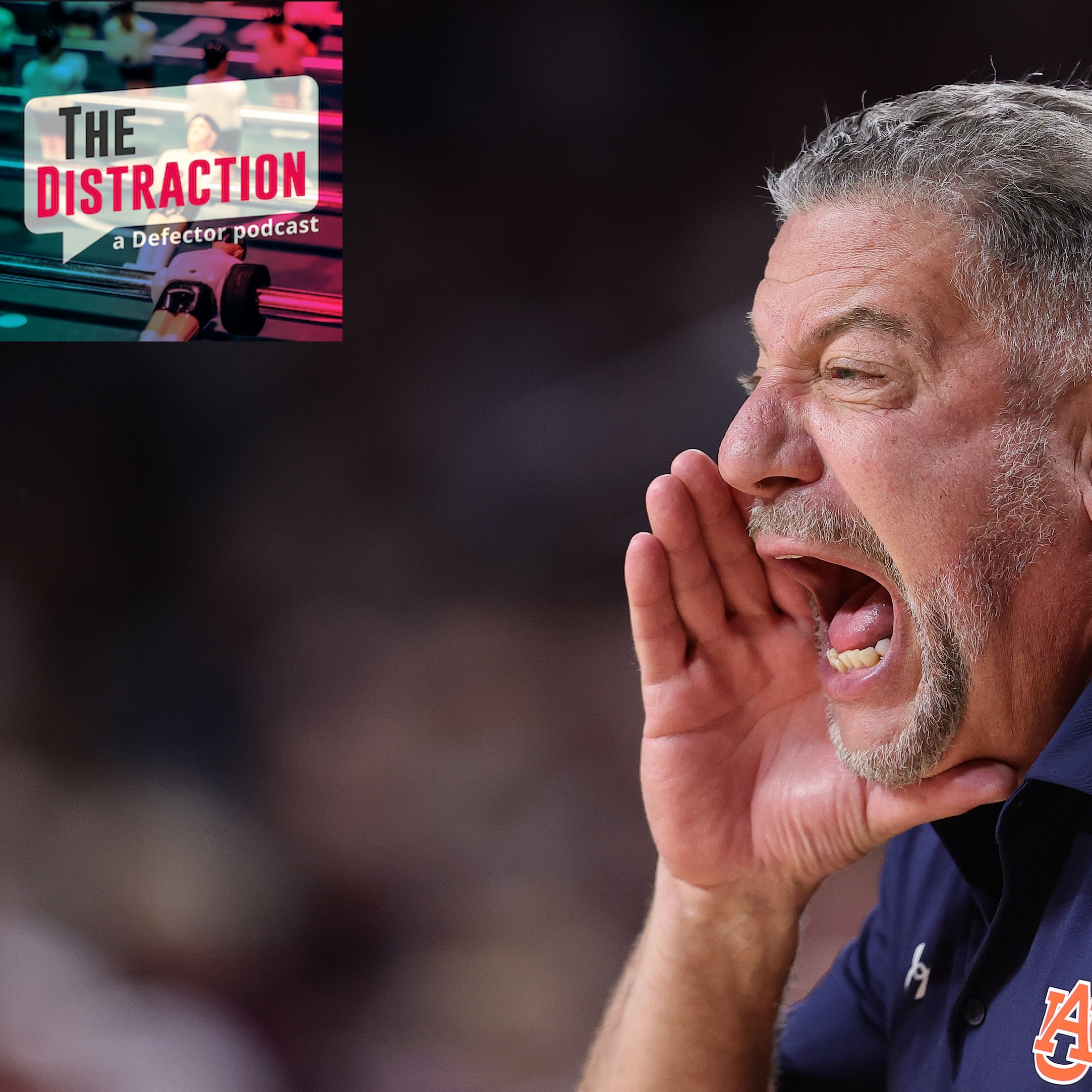 Bruce Pearl yelling with his hand cupped around his mouth, looking pretty insane, during a game against Texas A&M on March 4, 2025.