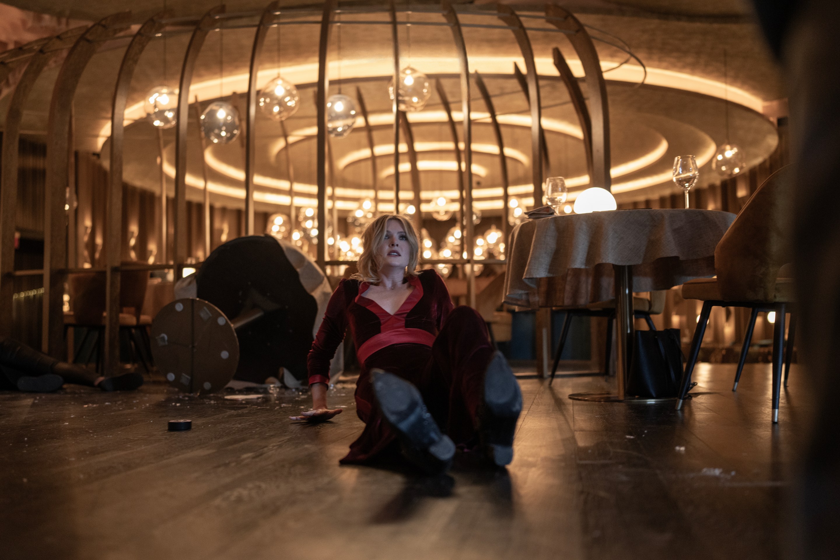 Meghann Fahy as Violet in Drop, directed by Christopher Landon.